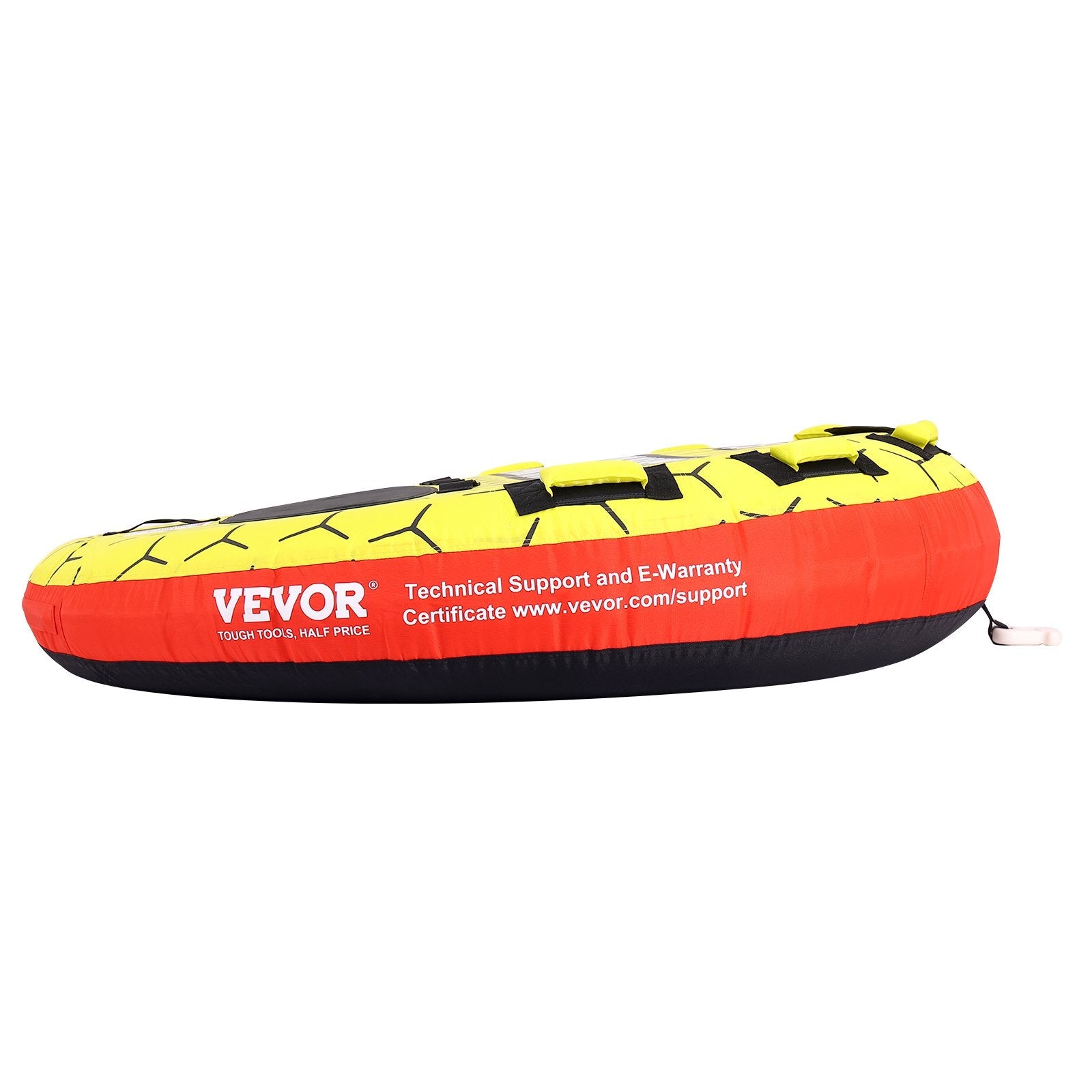 VEVOR Towable Tube for Boating, 1-3 Riders Inflatable Boat Tubes and Towables, 510 lbs, 63" Round Water Sport Towable Tubes for Boats to Pull, Full Nylon Cover, EVA Grab Handles and Speed Safety Valve