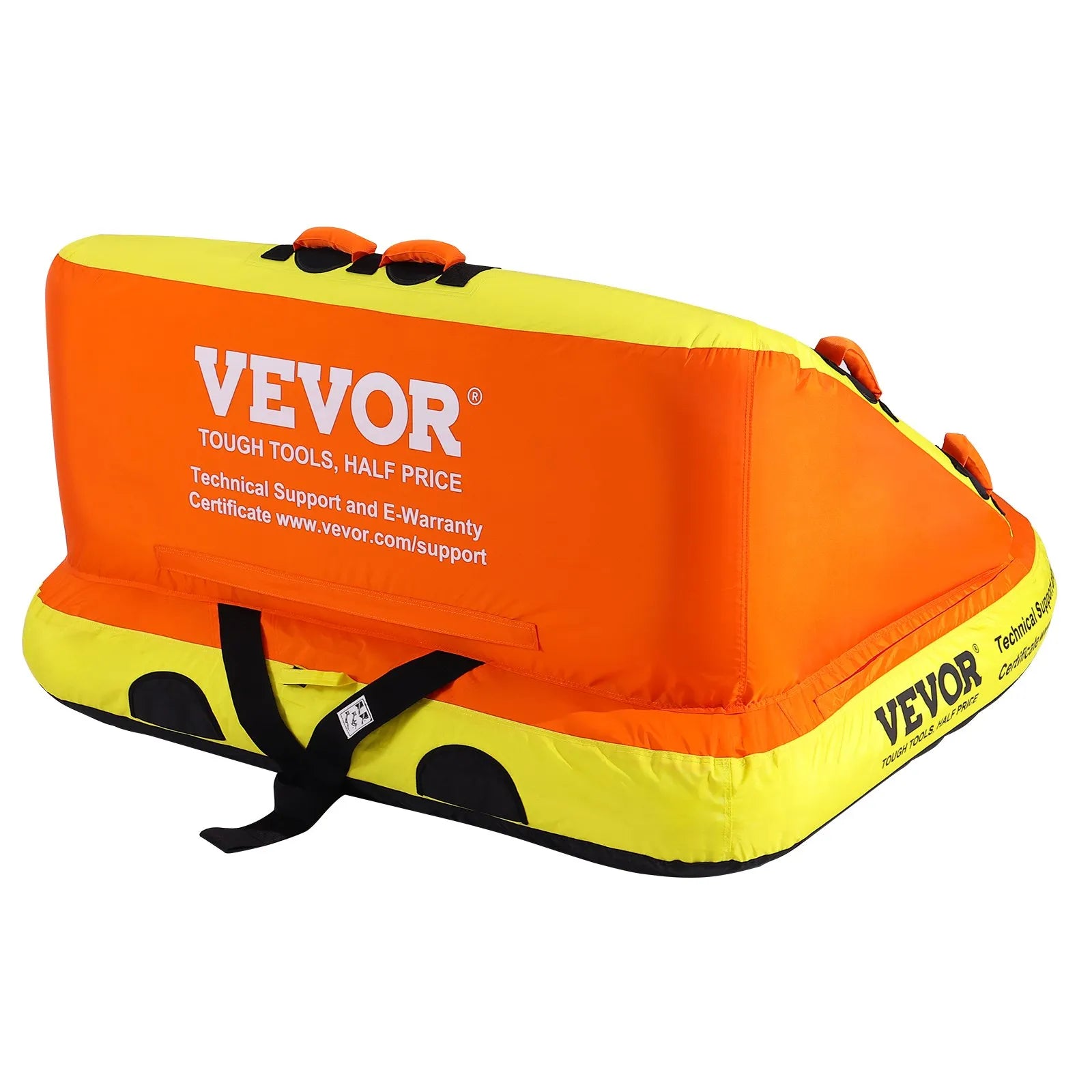 VEVOR Towable Tube for Boating, 1-2 Riders Inflatable Towable Tubes with Deck Seats and Backrest, 340 lbs Water Sport Tube for Boat to Pull, Full Nylon Cover, EVA Grab Handles and Speed Safety Valve