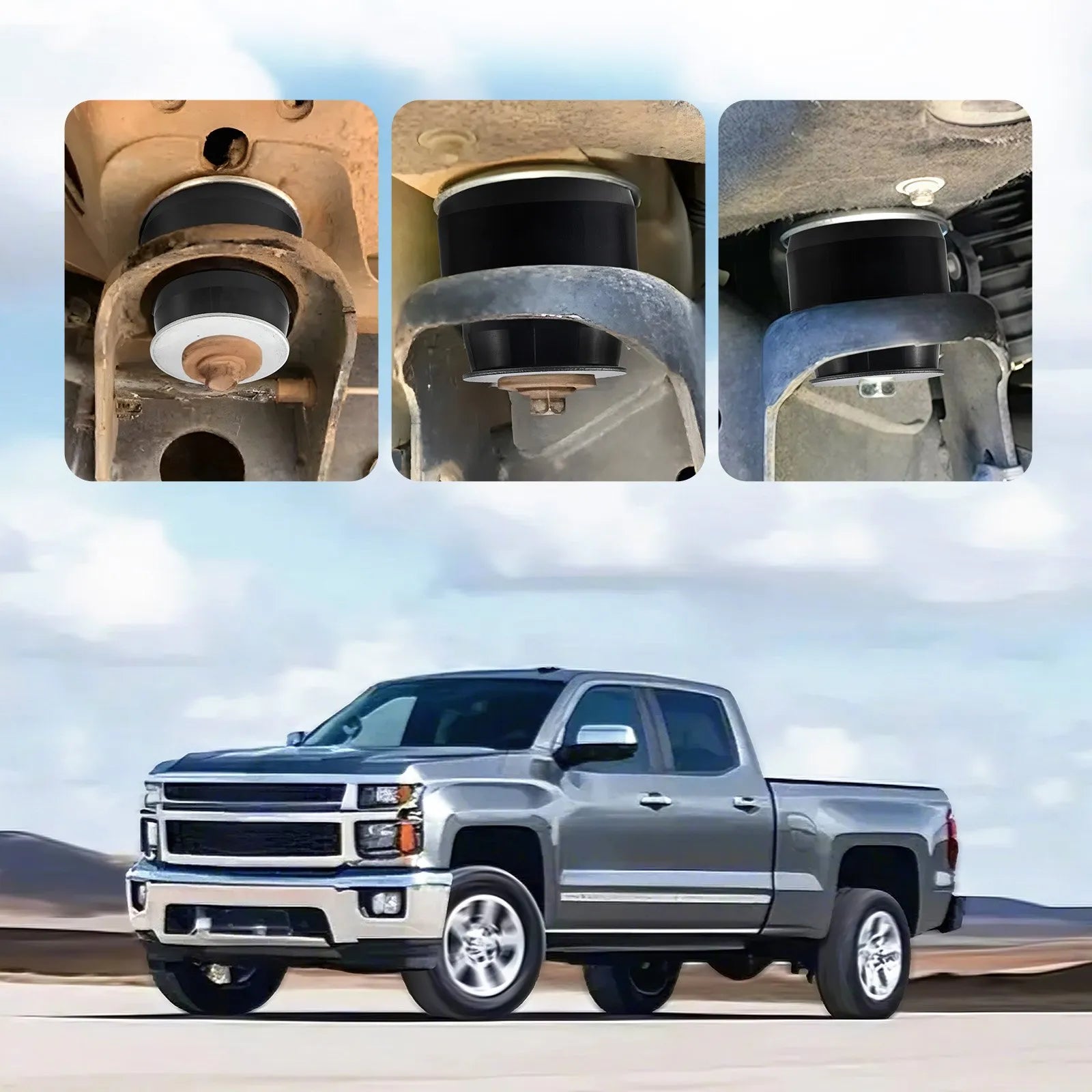 VEVOR Body Mount Bushing Kit, Compatible with 1999-2014 Chevy Silverado & Sierra 1500/2500, 24 PCS Polyurethane Body Mount Kit, Durable Components for Improving Bumpy Driving Performance, Black