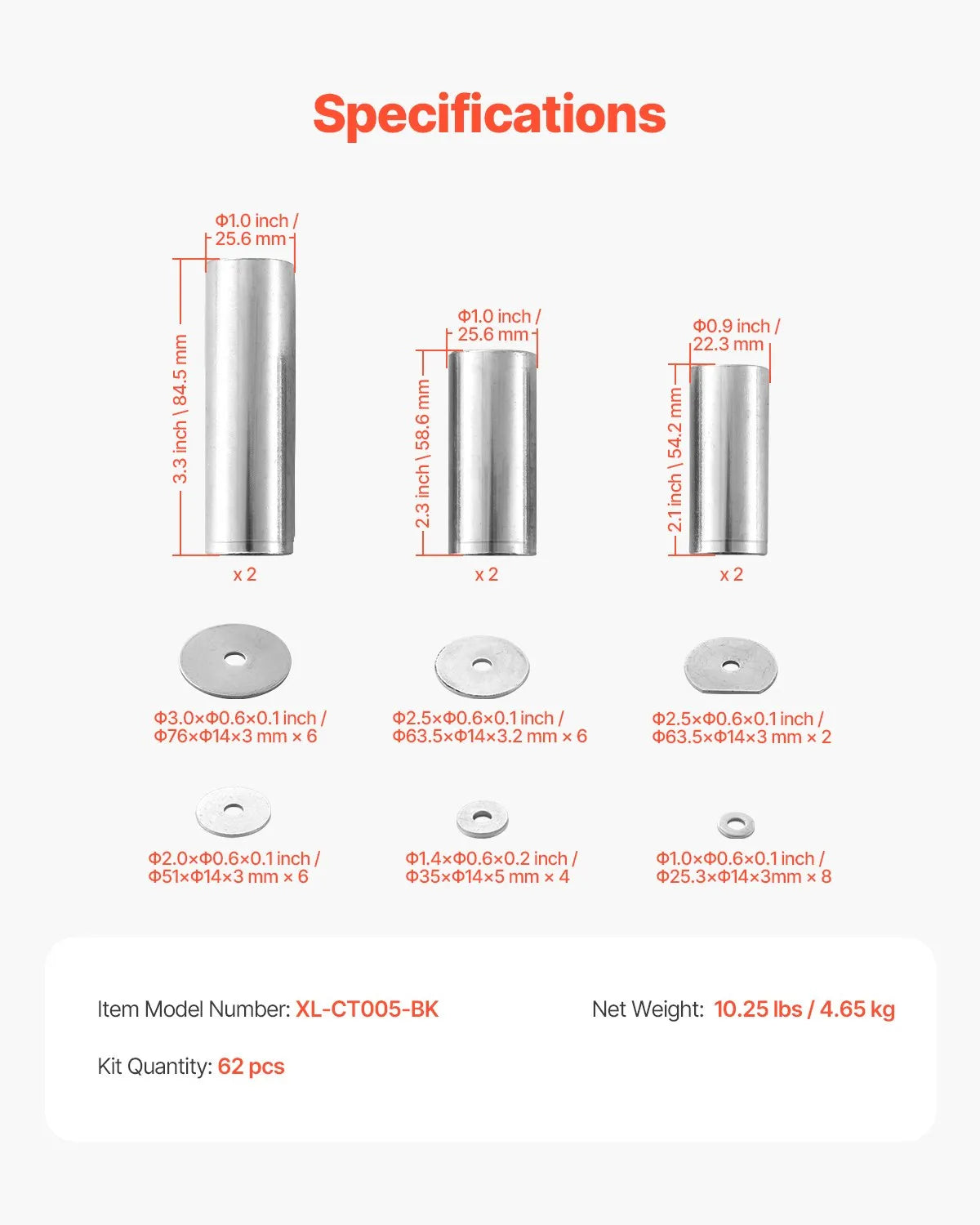 VEVOR Body Mount Bushing Kit, Compatible with 1980-1998 Ford F150 F250 F350, 62 PCS Polyurethane Body Mount Kit, Quick Replacement, Durable Components for Improving Bumpy Driving Performance, Black