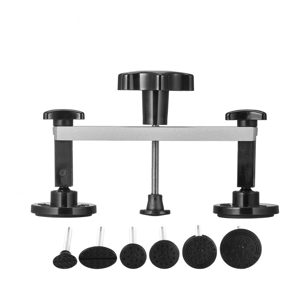 VEVOR 25 PCS Dent Removal Kit, Paintless Dent Repair Kit with Bridge Puller and Puller Tabs, Auto Dent Puller Kit with Hot Glue Gun, Glue Sticks for Auto Body Dents, and Other Metal Surface Dents