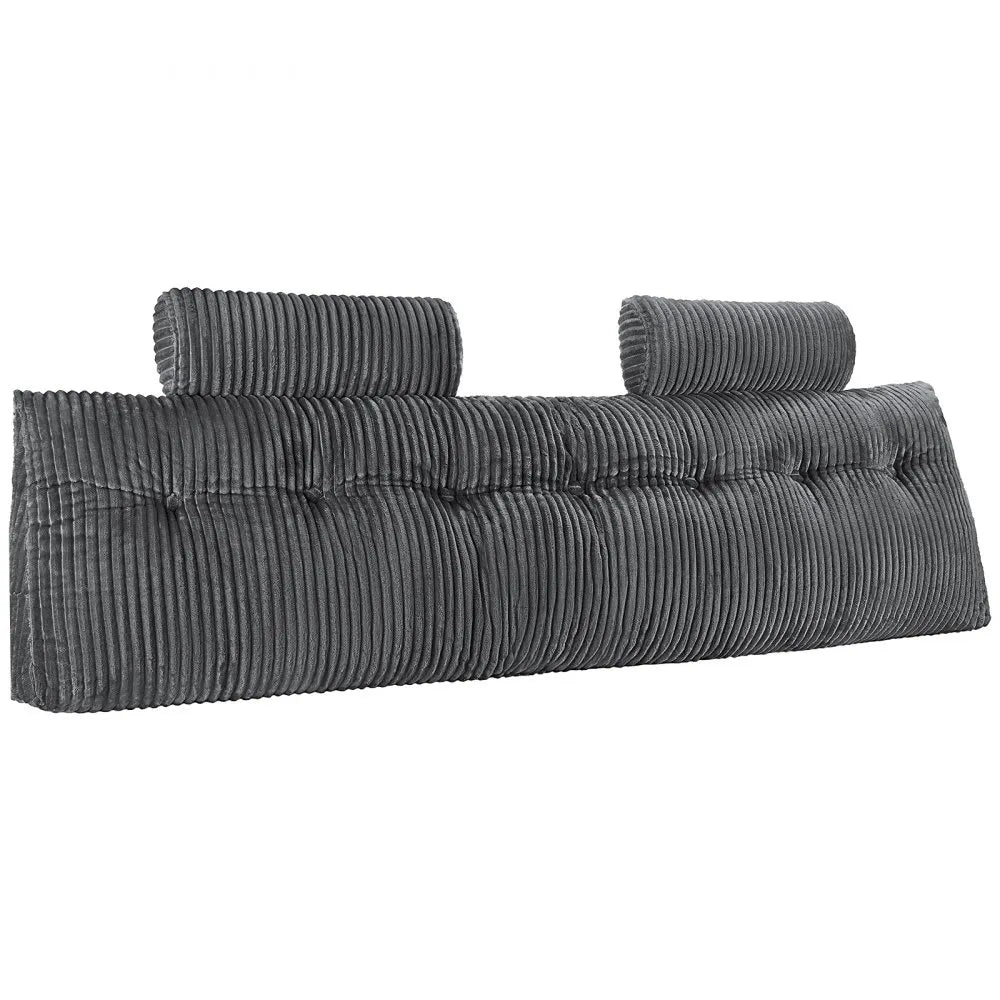 VEVOR Headboard Pillow King Wedge Headboard Pillow with 2 Pockets & Headrests