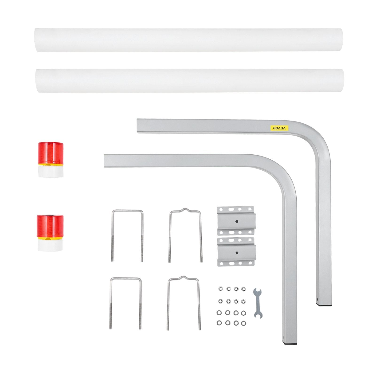 VEVOR Boat Trailer Guide, 46” with LED Light Trailer Guide Poles, 2PCS Rustproof Galvanized Steel Trailer Guide ons, Trailer Guides with PVC Pipes, for Ski Boat, Fishing Boat or Sailboat Trailer