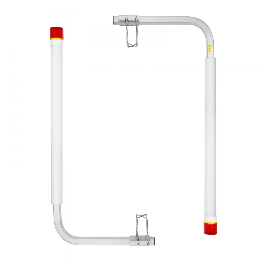 VEVOR Boat Trailer Guide, 62” with LED Light Trailer Guide Poles, 2PCS Rustproof Galvanized Steel Trailer Guide ons, Trailer Guides with PVC Pipes, for Ski Boat, Fishing Boat or Sailboat Trailer