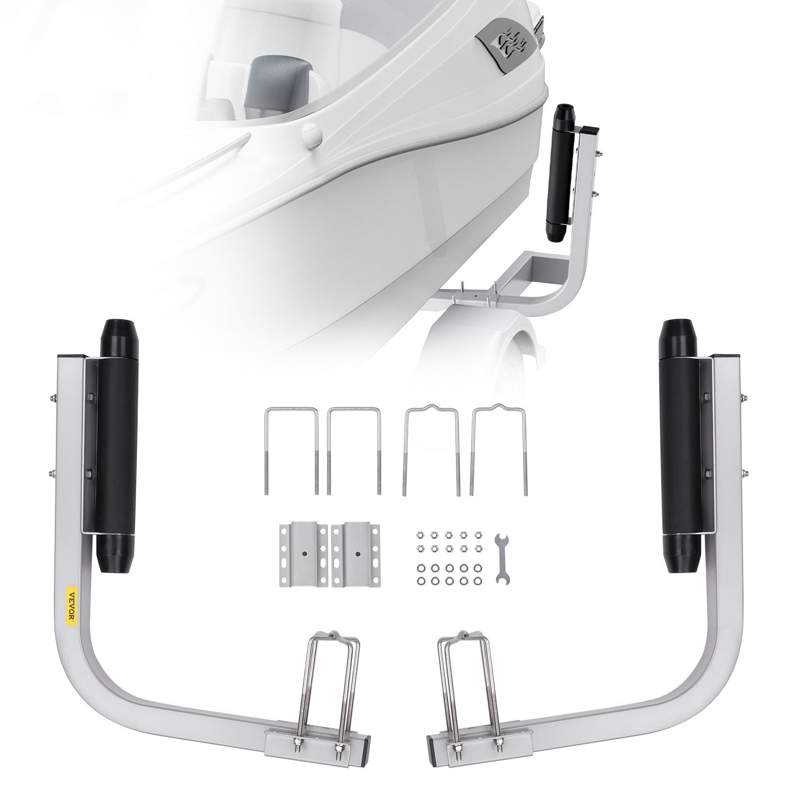 VEVOR Boat Trailer Guide, 20.5” Adjustable Design Trailer Guide Poles, 2PCS Rustproof Galvanized Steel Trailer Guide ons, Heavy Duty Roller Guide Design, for Ski Boat, Fishing Boat or Sailboat Trailer