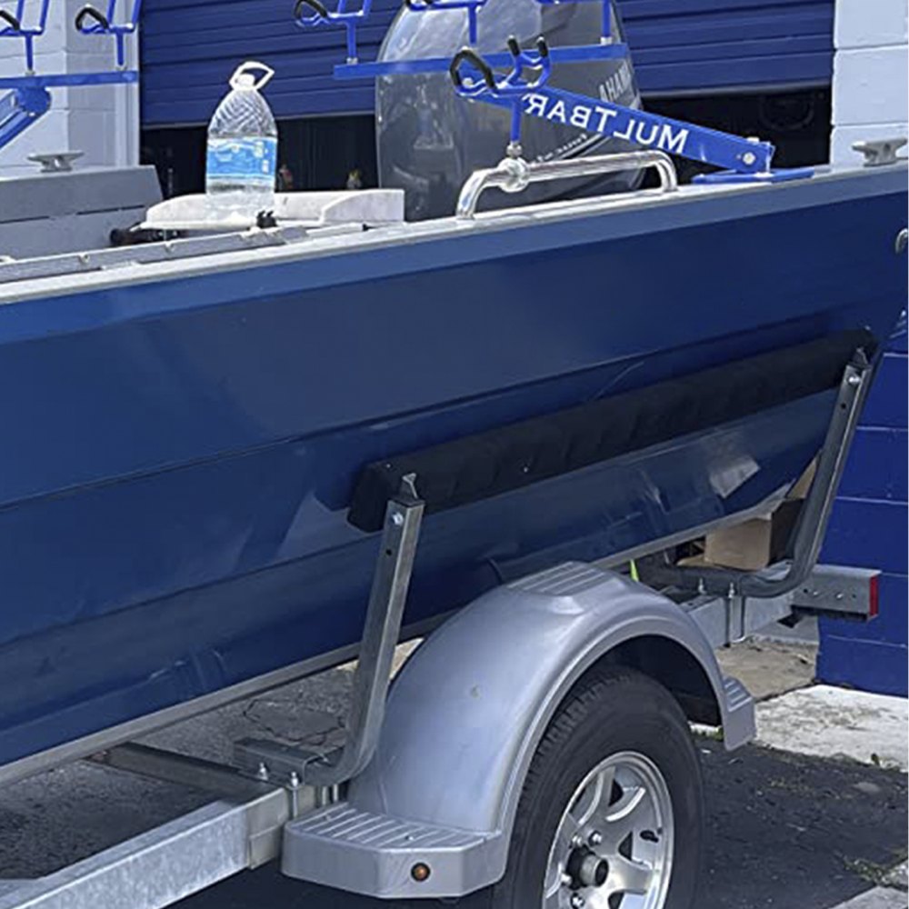 VEVOR Boat Trailer Guide-ons, 47", 2PCS Rustproof Galvanized Steel Trailer Guide ons, Trailer Guides with Carpet-padded Boards, Mounting Parts Included, for Ski Boat, Fishing Boat or Sailboat Trailer