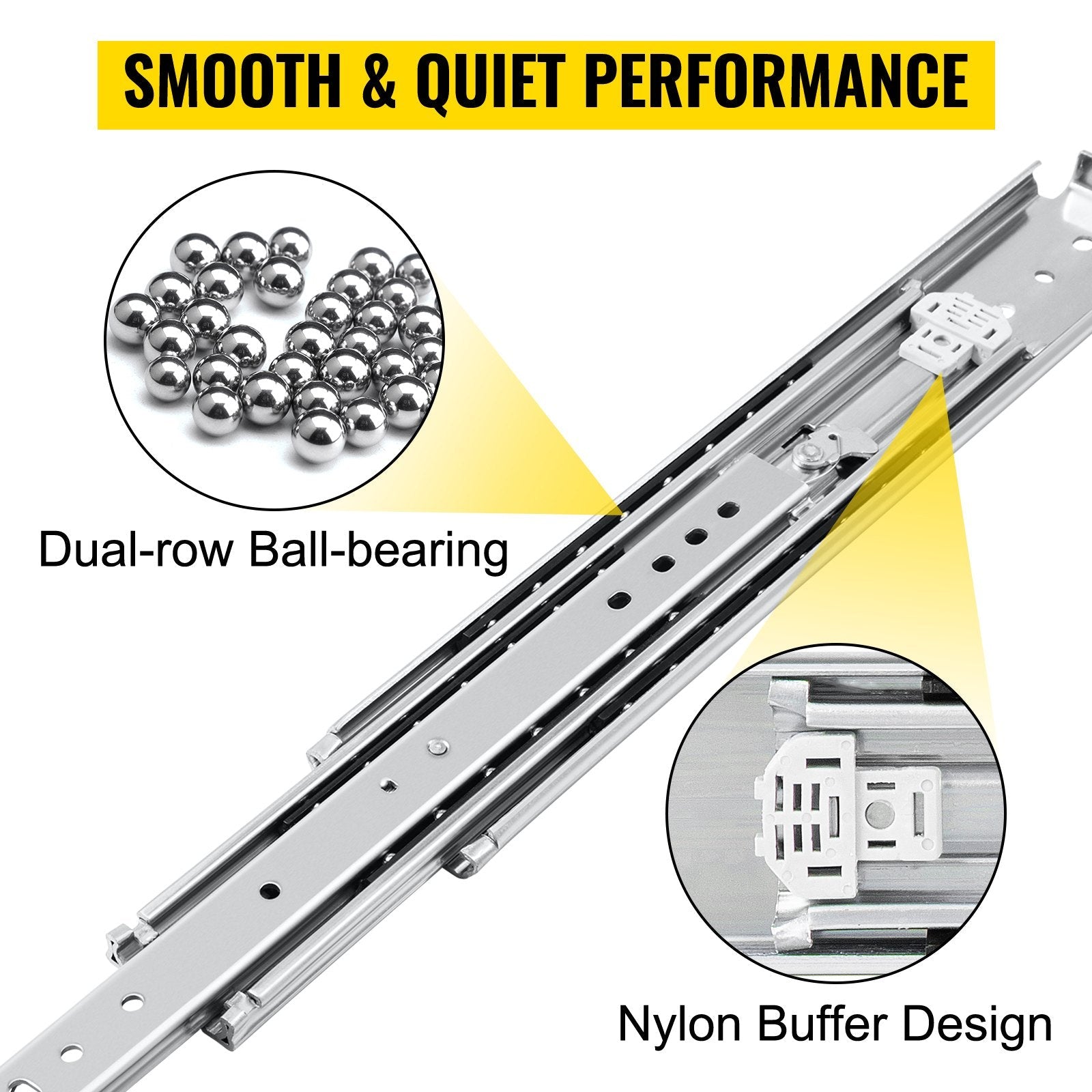 Heavy Duty Drawer Slides 500lbs Ball Bearing Drawer Slides 22inch Full Extension