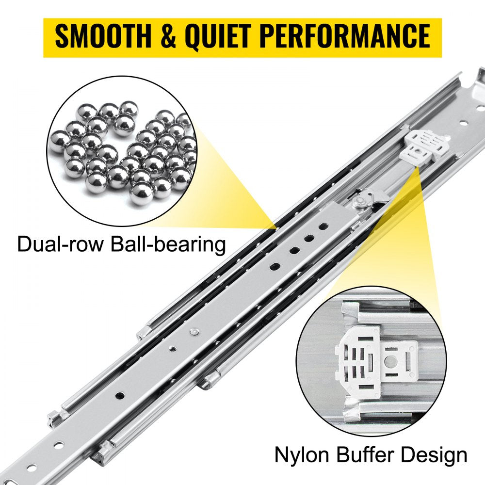 Heavy Duty Drawer Slides 500lbs Ball Bearing Drawer Slides 36inch Long With Lock