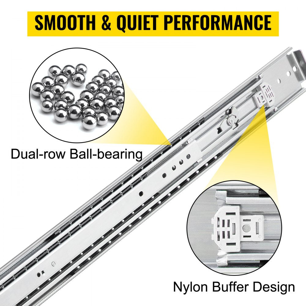 Heavy Duty Drawer Slides 500lbs Ball Bearing Drawer Slides 48inch Long with Lock