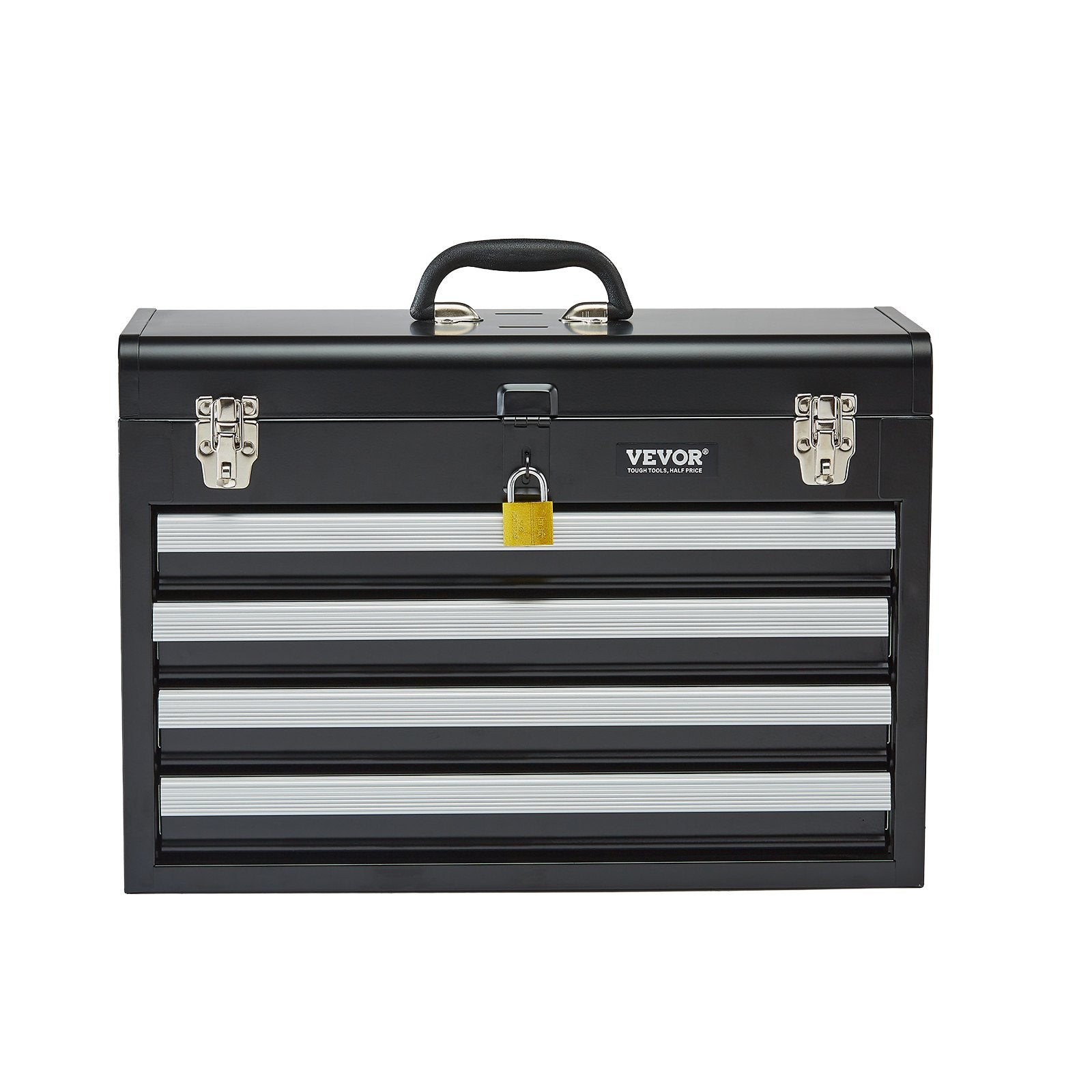 VEVOR Tool Box 20.5-inch Portable Metal Tool Box with 4 Drawers Tool Organizer