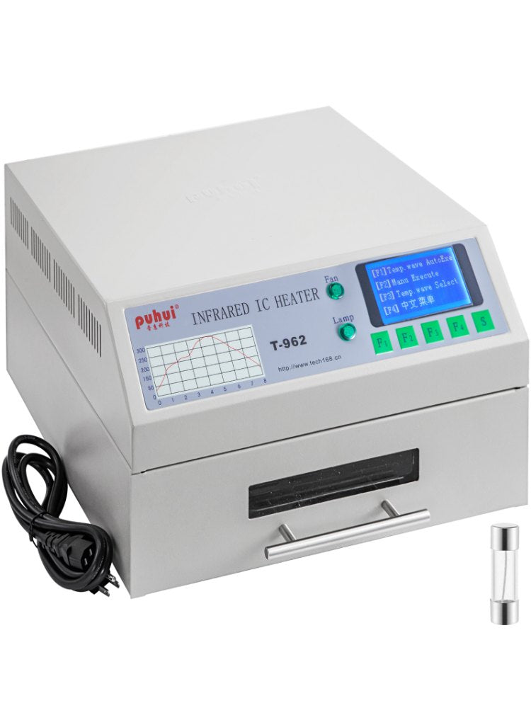 VEVOR Reflow Oven T962 110V Reflow Soldering Machine 800W 180 x 235 mm Professional Infrared Heater Soldering Machine Automatic Reflow Machine (T962 110V)