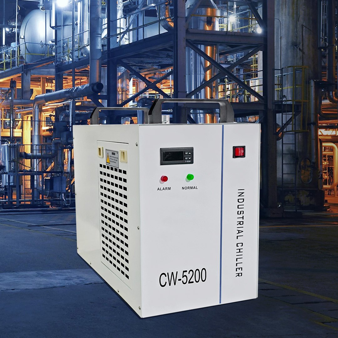 VEVOR Industrial Water Chiller CW5200DG, 8.5L 1400W 0.93HP Water Cooler Cools 5200 BTU/Hour Thermolysis Water Chiller for CO2 130 to 150W Laser Engraving & Cutting Machines
