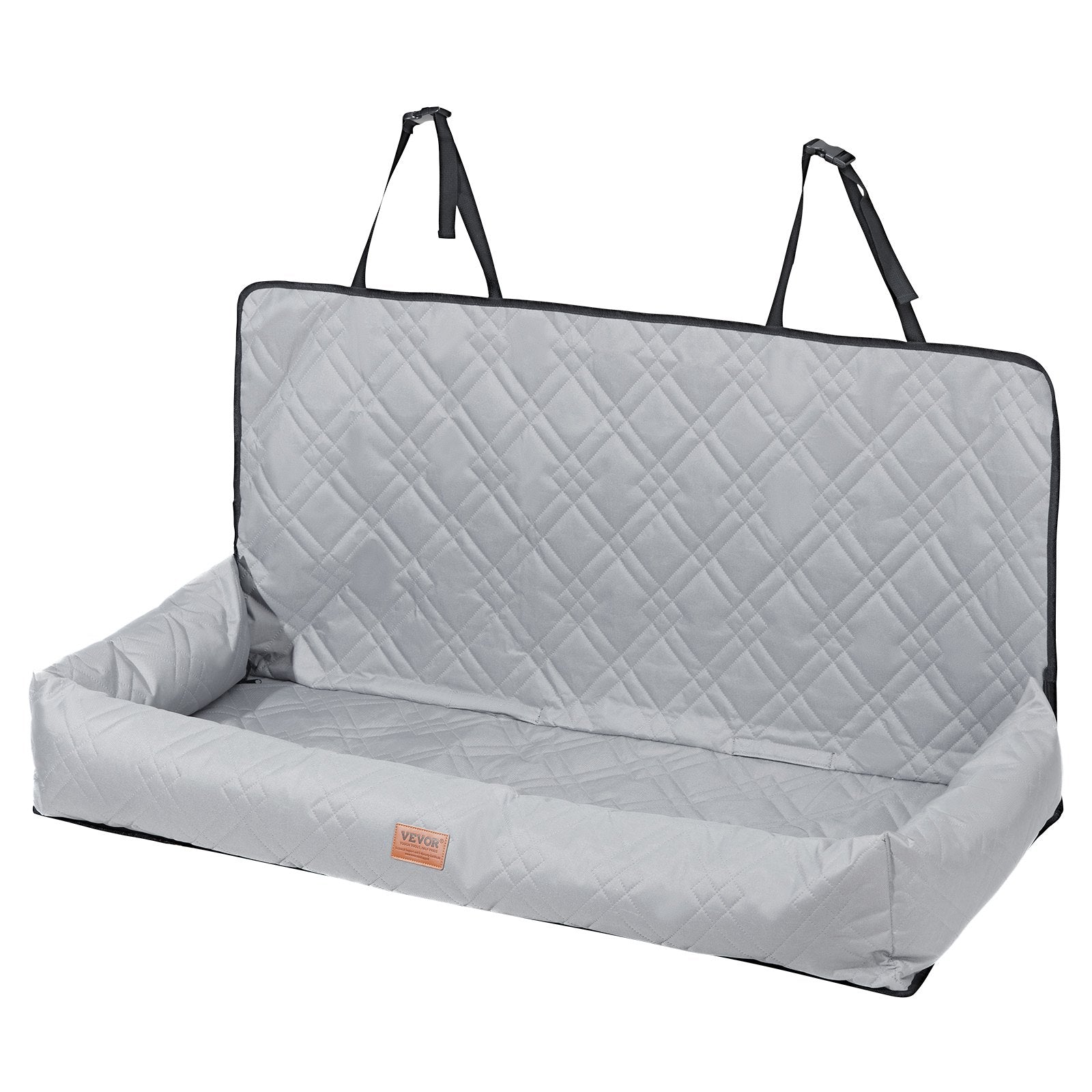 VEVOR Dog Booster Car Seat Pet Car Seat for Medium Large Dog up to 100 lbs Gray