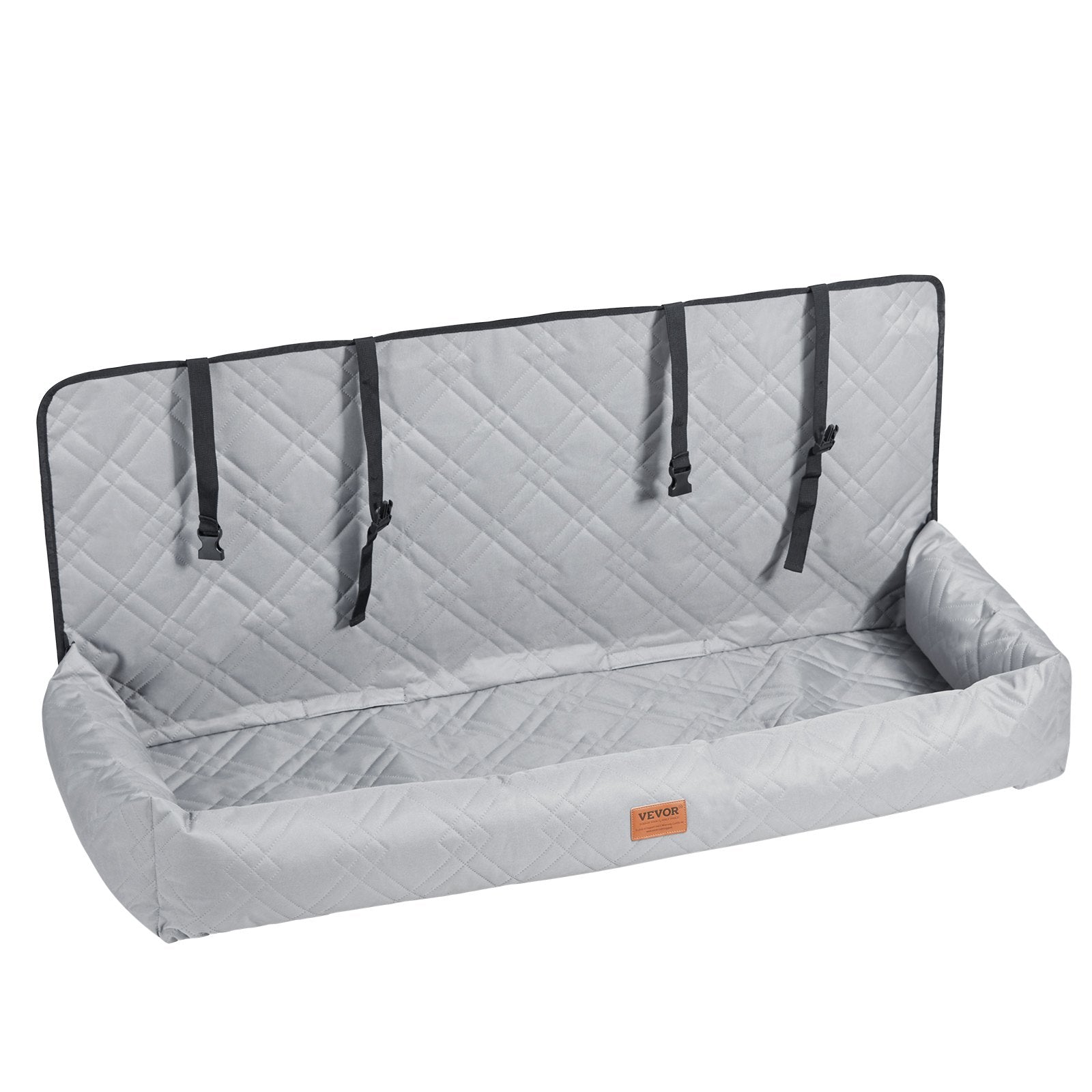 VEVOR Dog Booster Car Seat Pet Car Seat for Medium Large Dog up to 100 lbs Gray