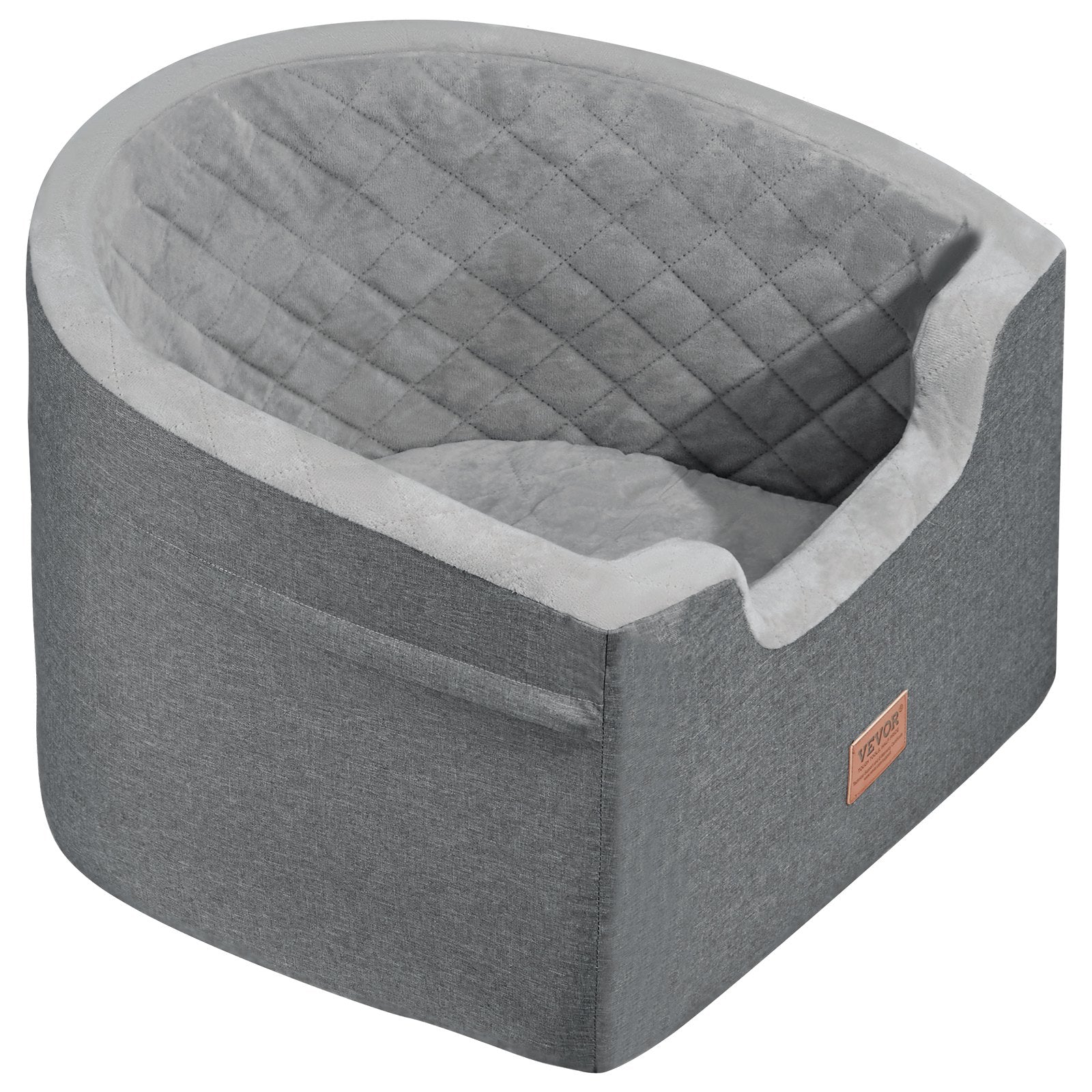 VEVOR Dog Booster Car Seat Pet Car Seat for Small Medium Dog up to 55 lbs Gray