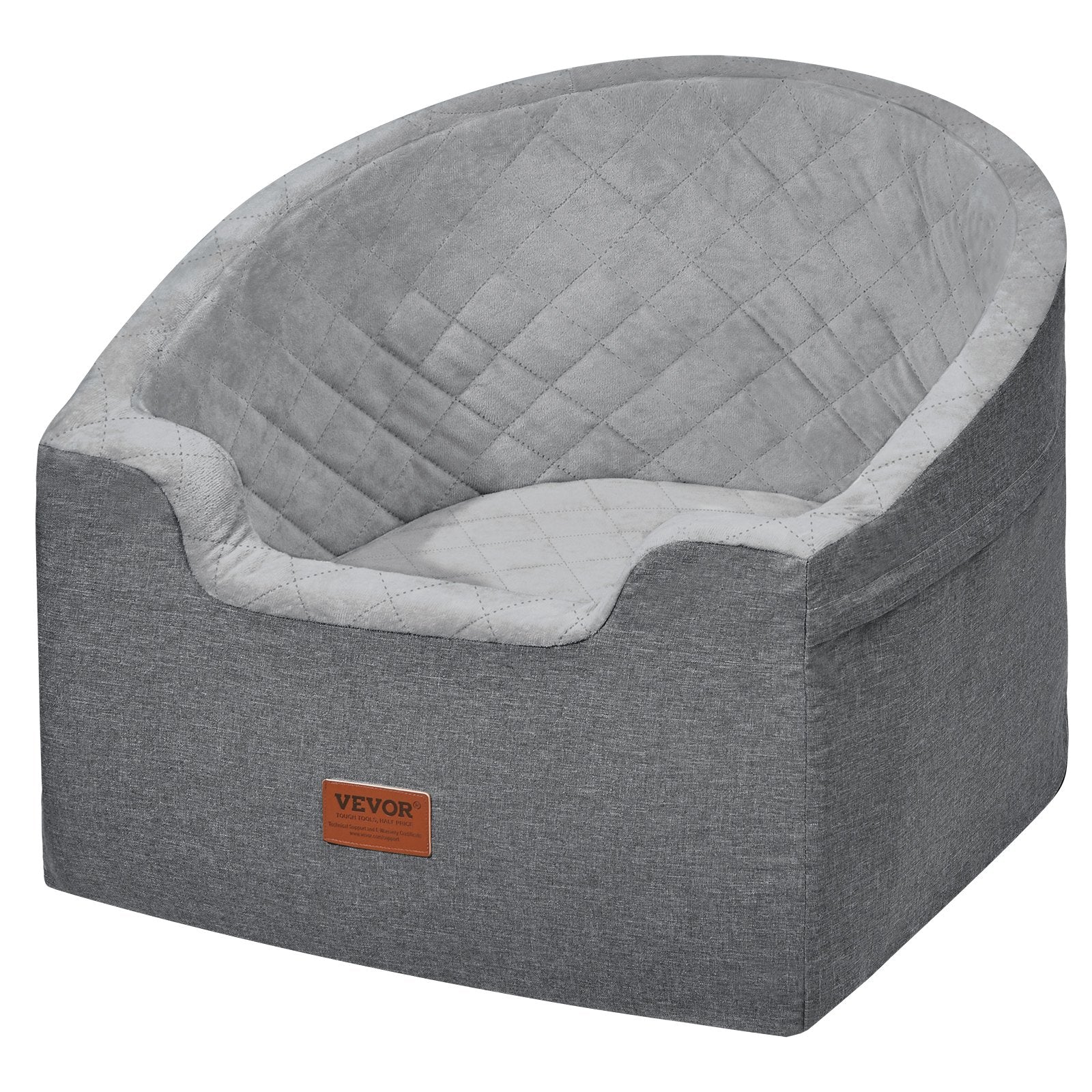 VEVOR Dog Booster Car Seat Pet Car Seat for Small Medium Dog up to 55 lbs Gray