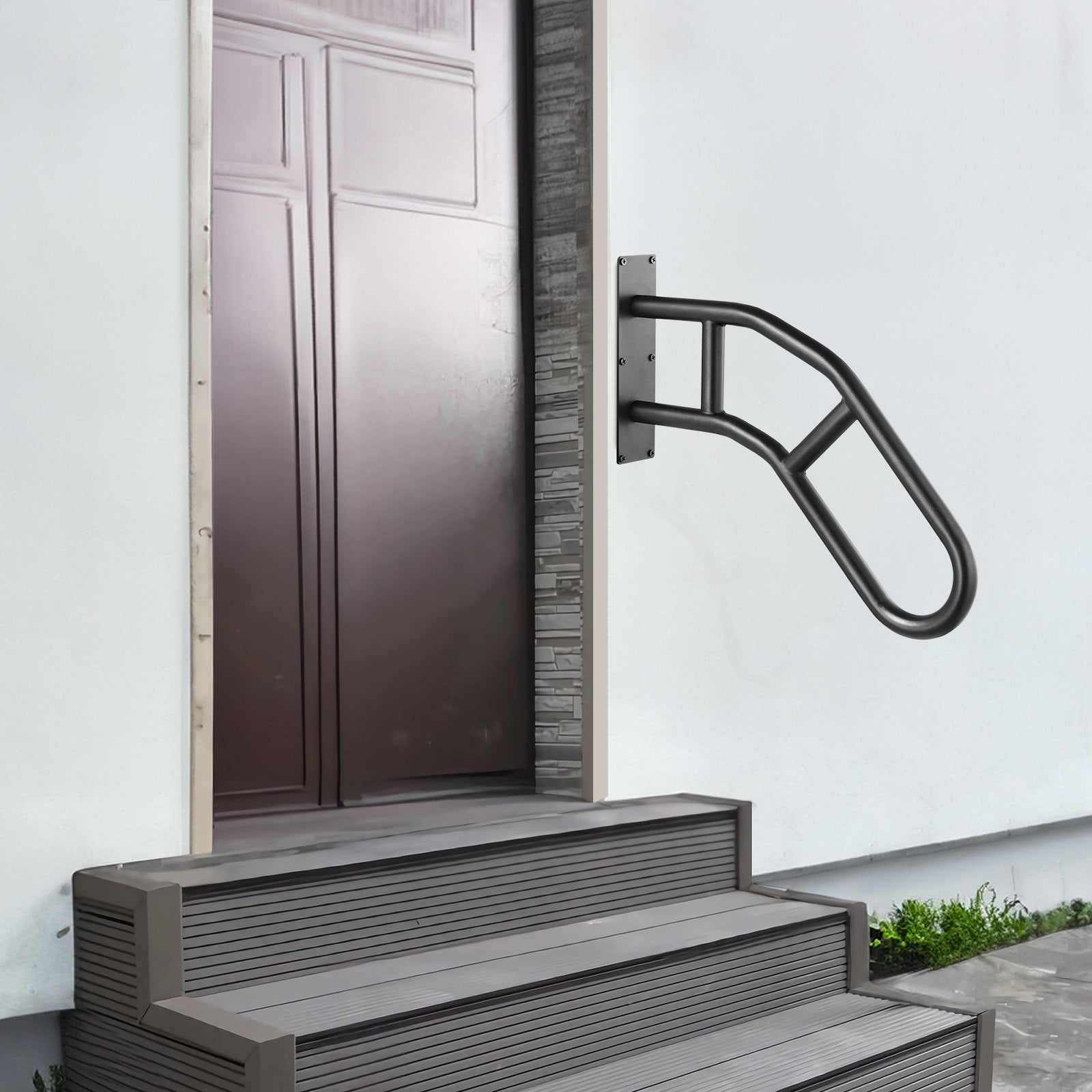 VEVOR Handrails for Outdoor Steps 29" Wall Mount Safety Railings for 1-3 Steps