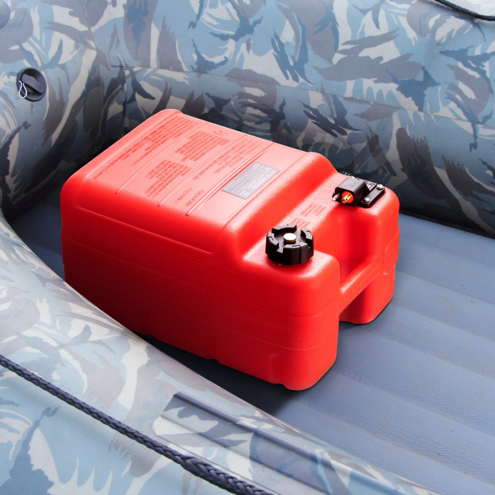 VEVOR Marine Fuel Tank, 6.34 Gallon/24L, Portable Boat Fuel Gas Tank for Outboard Engine Boats, Plastic Outboard Marine Boat Fuel Tank with Hose, Easy to Carry for Yacht, Fishing Boat, Deck Boat, Red