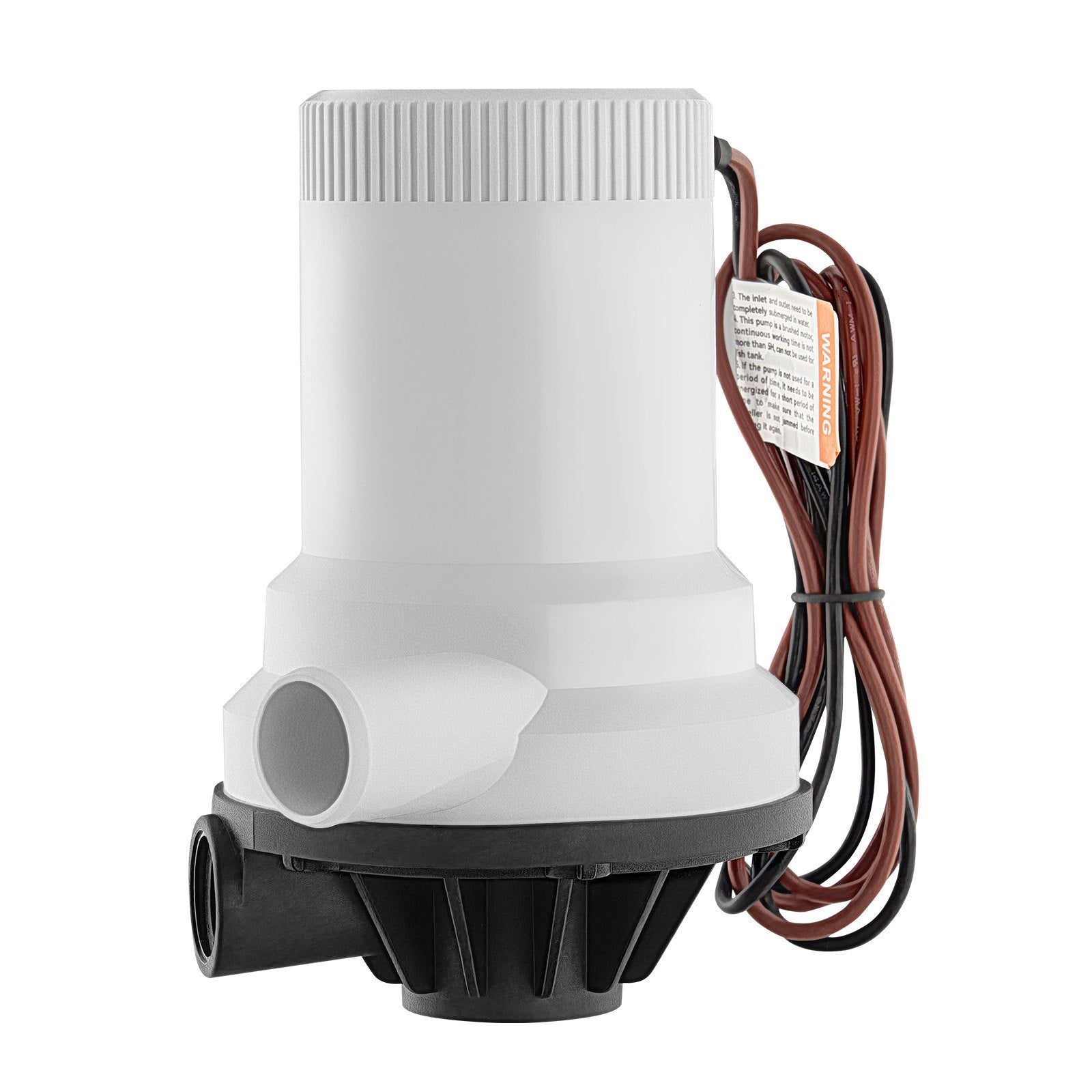 VEVOR Livewell Pump for Boat 12V 1600GPH Livewell Aerator Pump Straight 2 Inlets