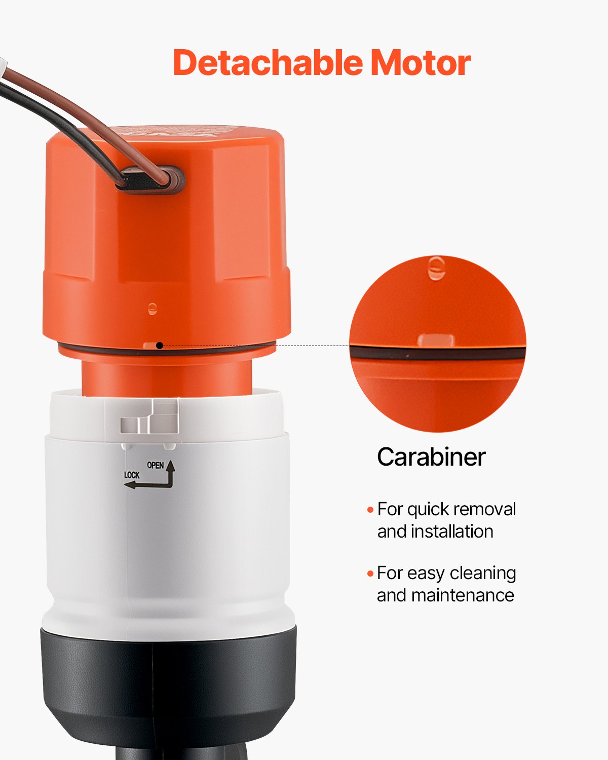 VEVOR Livewell Pump for Boat 12V 800 GPH Livewell Aerator Pump Straight 2 Inlets