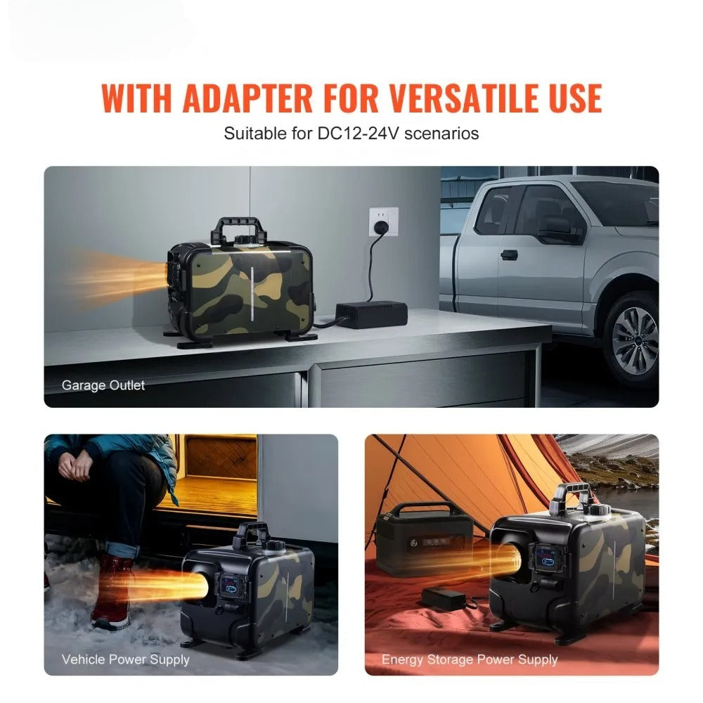 8KW Diesel Air Heater, 12V/24V All-in-One Heater with Bluetooth App and Remote