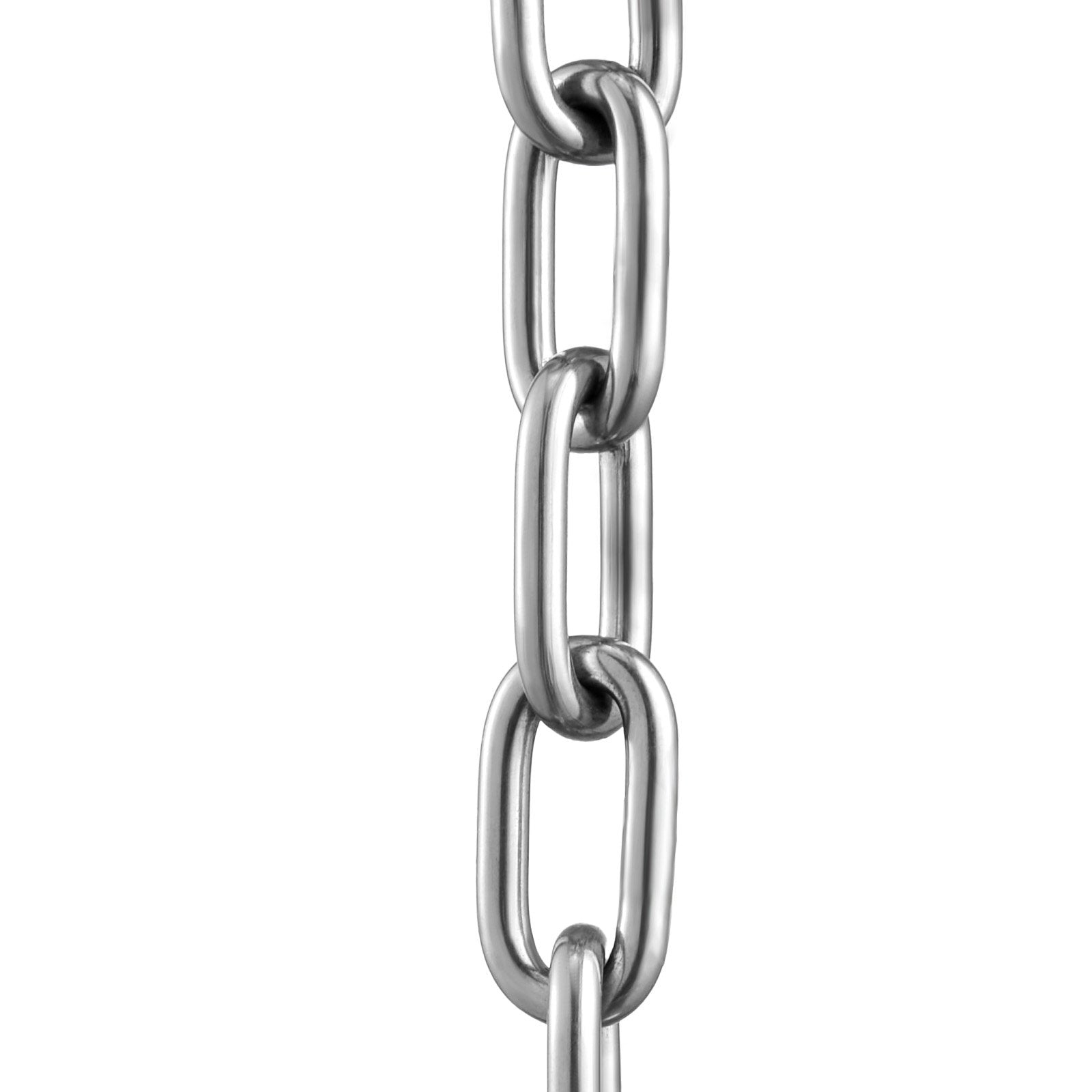 VEVOR Boat Anchor Chain Stainless Steel Lead Chain 1/4" x 4' with Two Shackles