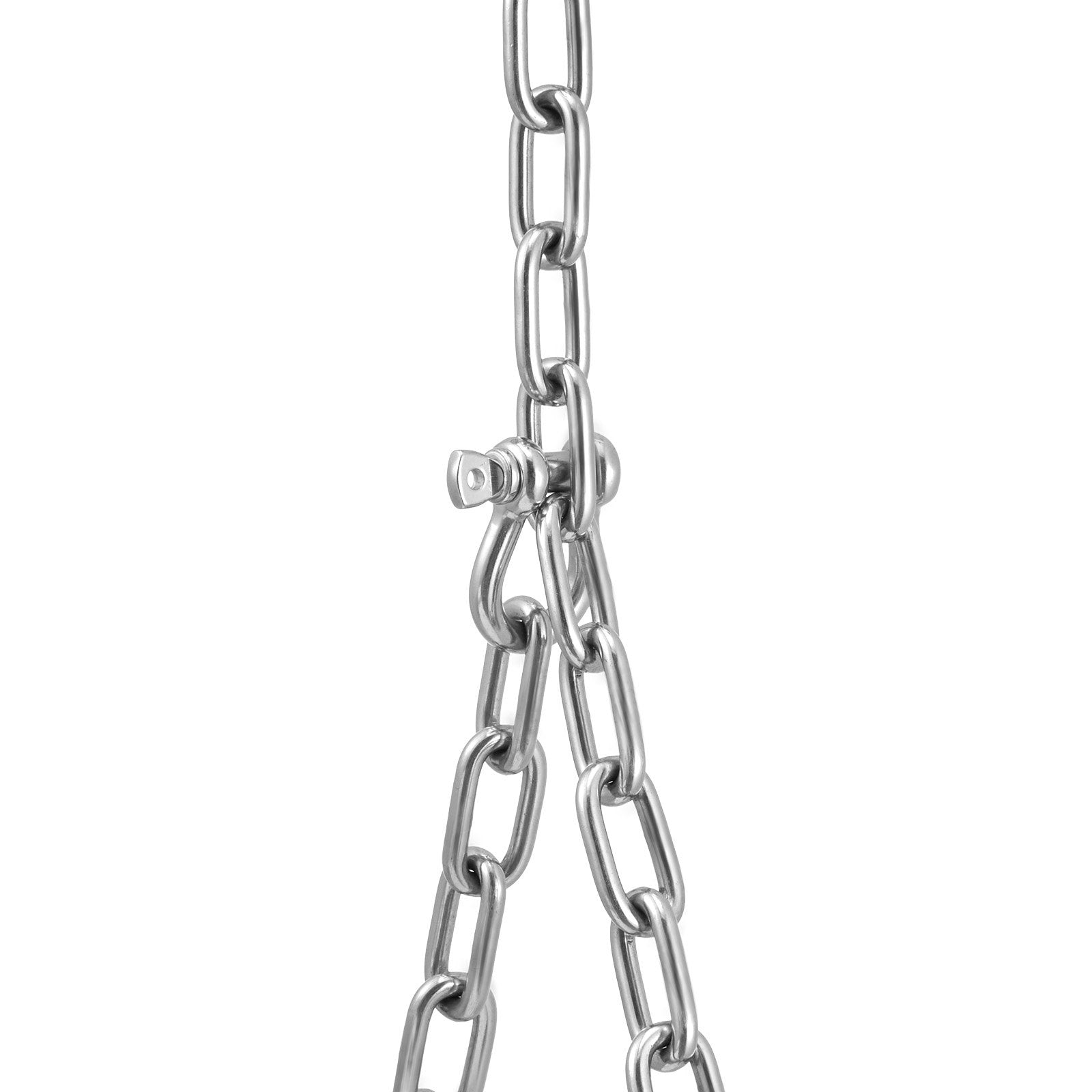 VEVOR Boat Anchor Chain Stainless Steel Lead Chain 1/4" x 4' with Two Shackles