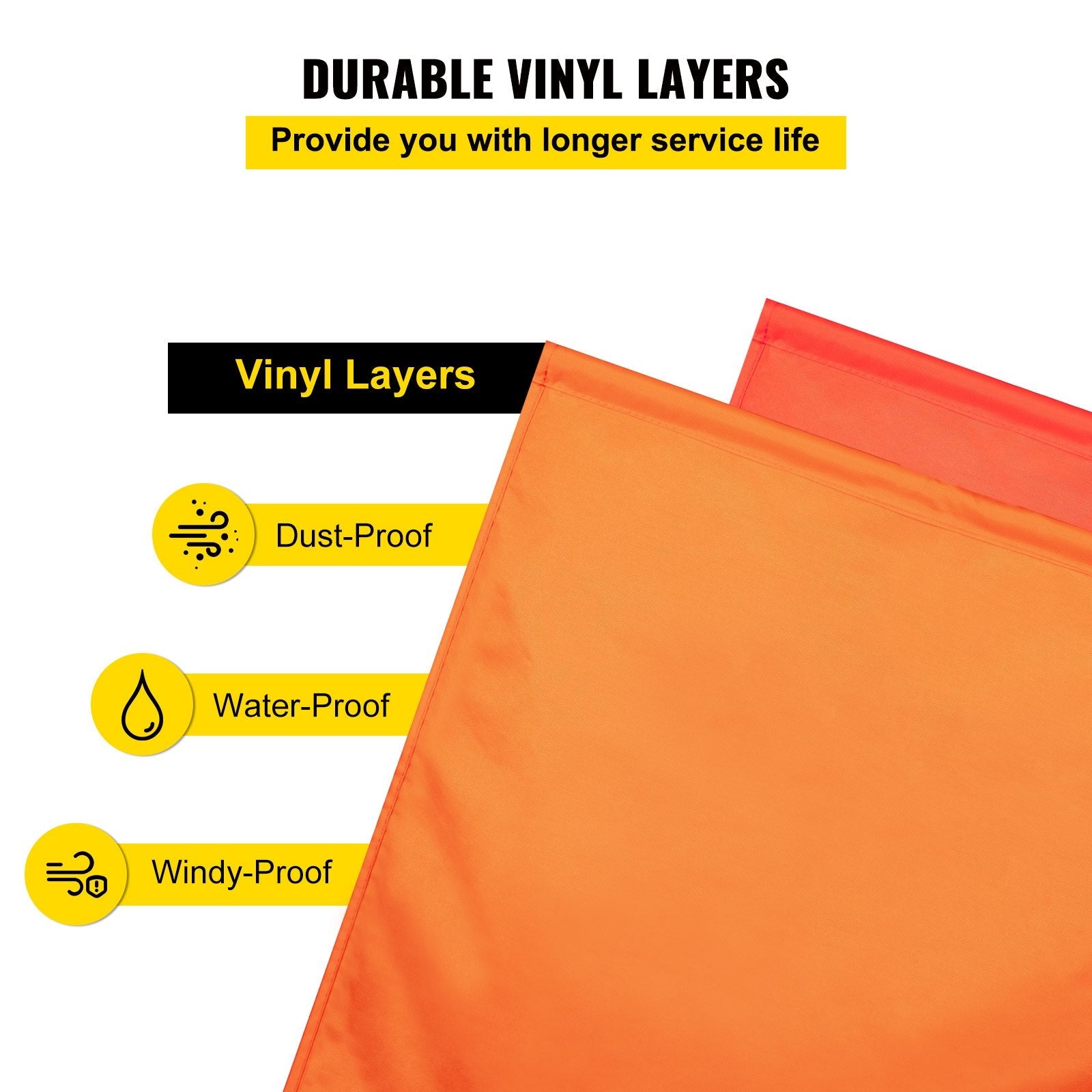 VEVOR Oversize Load Sign Oversize Flag 18 x 18 Inch Wide Load Signs for Trucks