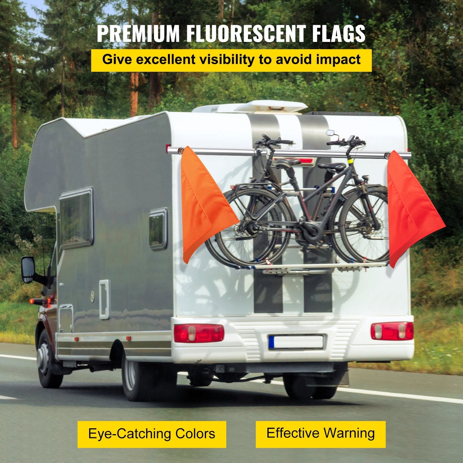 VEVOR Oversize Load Sign Oversize Flag 18 x 18 Inch Wide Load Signs for Trucks