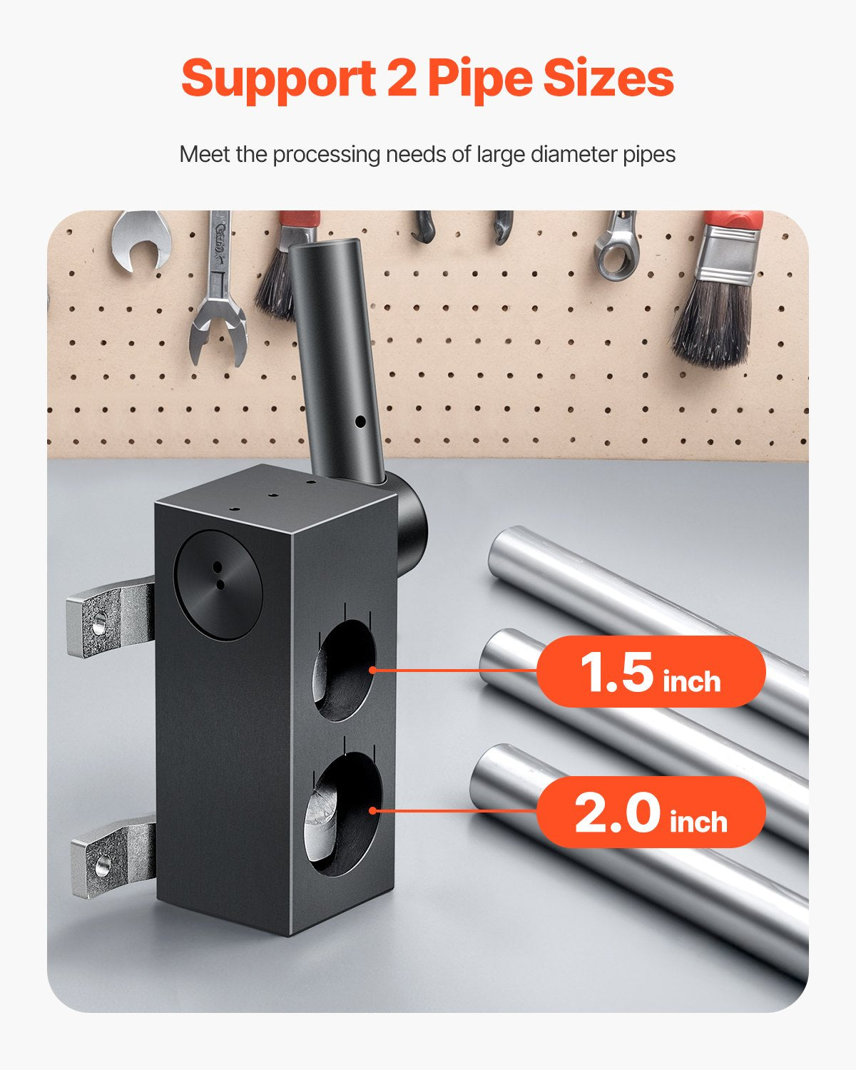 VEVOR Pipe Notcher Tubing and Pipe Notcher for 1.5/2-inch Pipes Notching