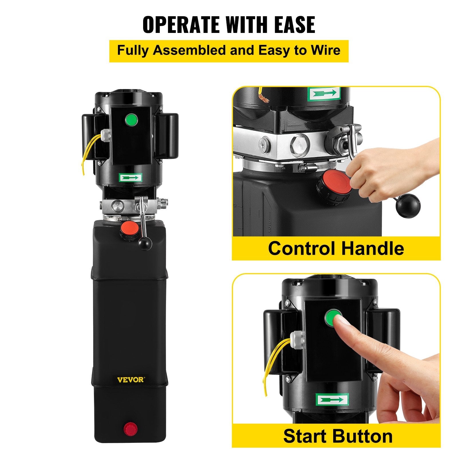 VEVOR Hydraulic Pump 2950 PSI 60HZ Hydraulic Power Unit 3 HP 220V Hydraulic Power Pack for 2 & 4 Post Lifts Car Lift Hydraulic Power Unit with 3.5 Gallon Reservoir