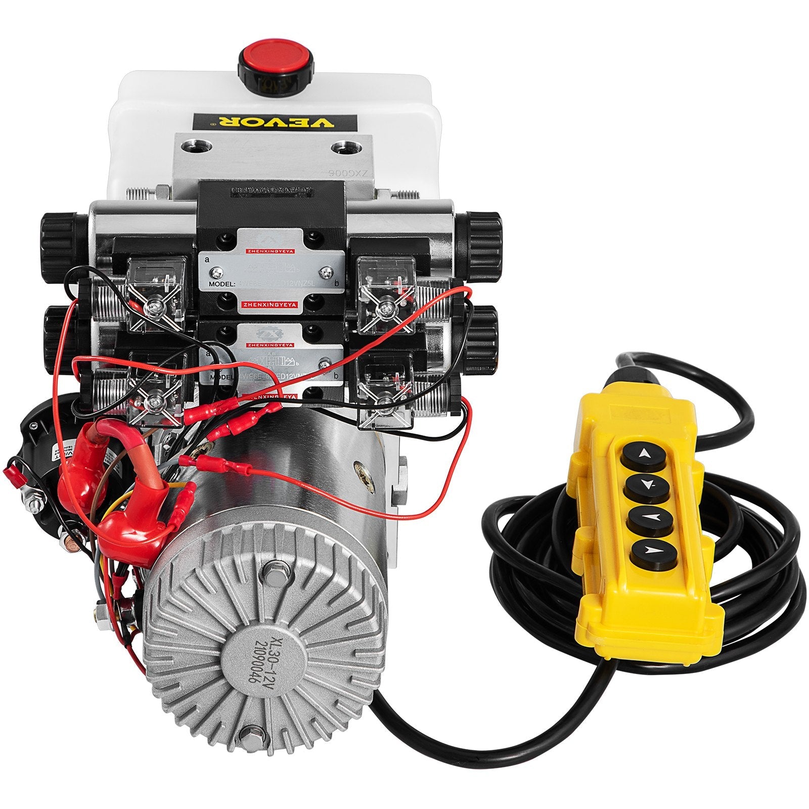 VEVOR Hydraulic Pump Double Acting Hydraulic Power Unit Double Solenoid Hydraulic Power Pack 12V DC Hydraulic Power Pump with 4.5Liter Reservoir for Dump Trailer Car Lifting
