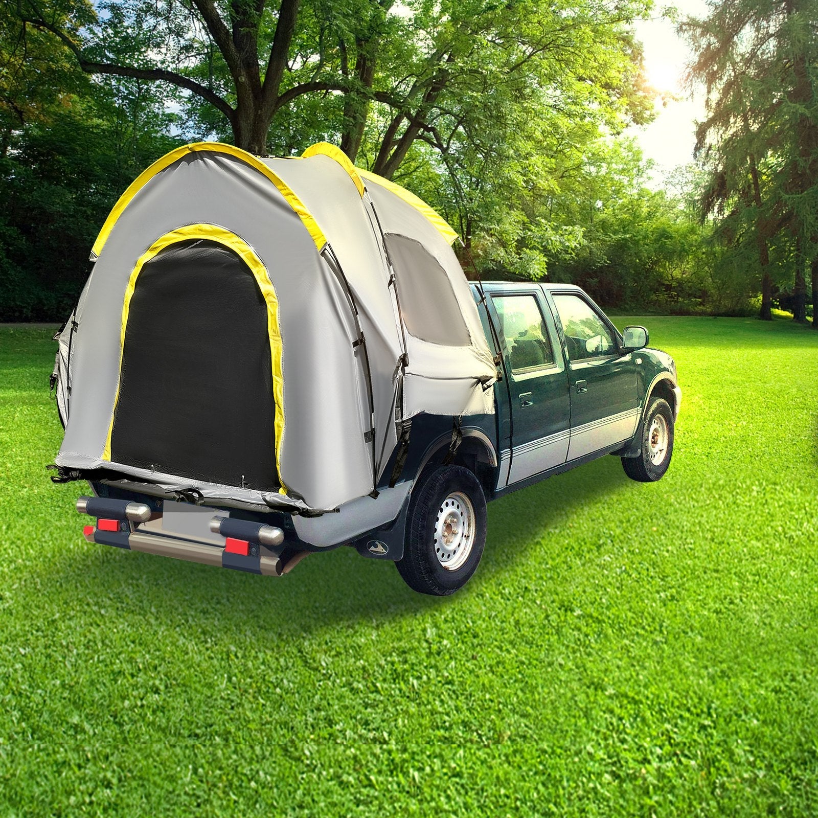VEVOR Truck Tent 6.5’, Truck Bed Tent, Pickup Tent for Full Size Truck, Waterproof Truck Camper, 2-Person Sleeping Capacity, 2 Mesh Windows, Easy To Setup Truck Tents For Camping, Hiking, Fishing