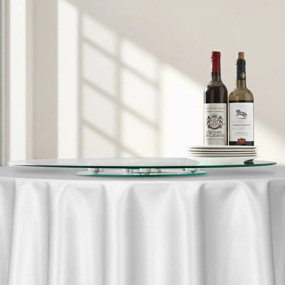 VEVOR Glass Lazy Susan Turntable Dining Table Centerpiece 30 in Rotating Tray