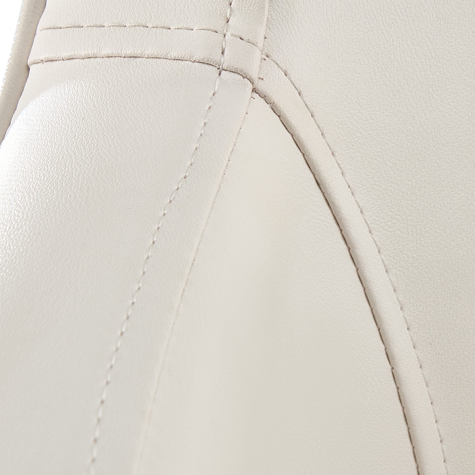 VEVOR Boat Seat Low Backrest PVC Leather Captain Bucket Seat White