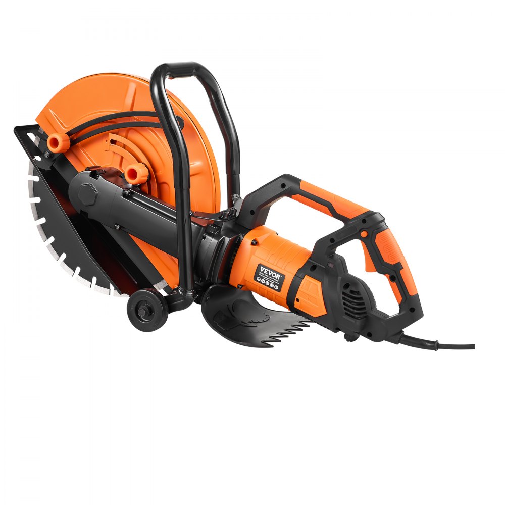 VEVOR Electric Concrete Saw, 16 in, 3200 W 15 A Motor Circular Saw Cutter with Max. 6 in Adjustable Cutting Depth, Wet Disk Saw Cutter Includes Water Line, Pump and Blade, for Stone, Brick