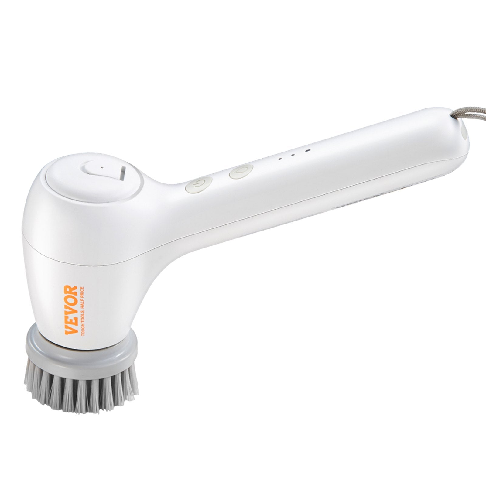 VEVOR Electric Spin Scrubber, Cordless Electric Cleaning Brush with Auto Detergent Dispenser & 2 Adjustable Speeds, Portable Power Shower Scrubber with 5 Replaceable Brush Heads for Bathroom, Tub