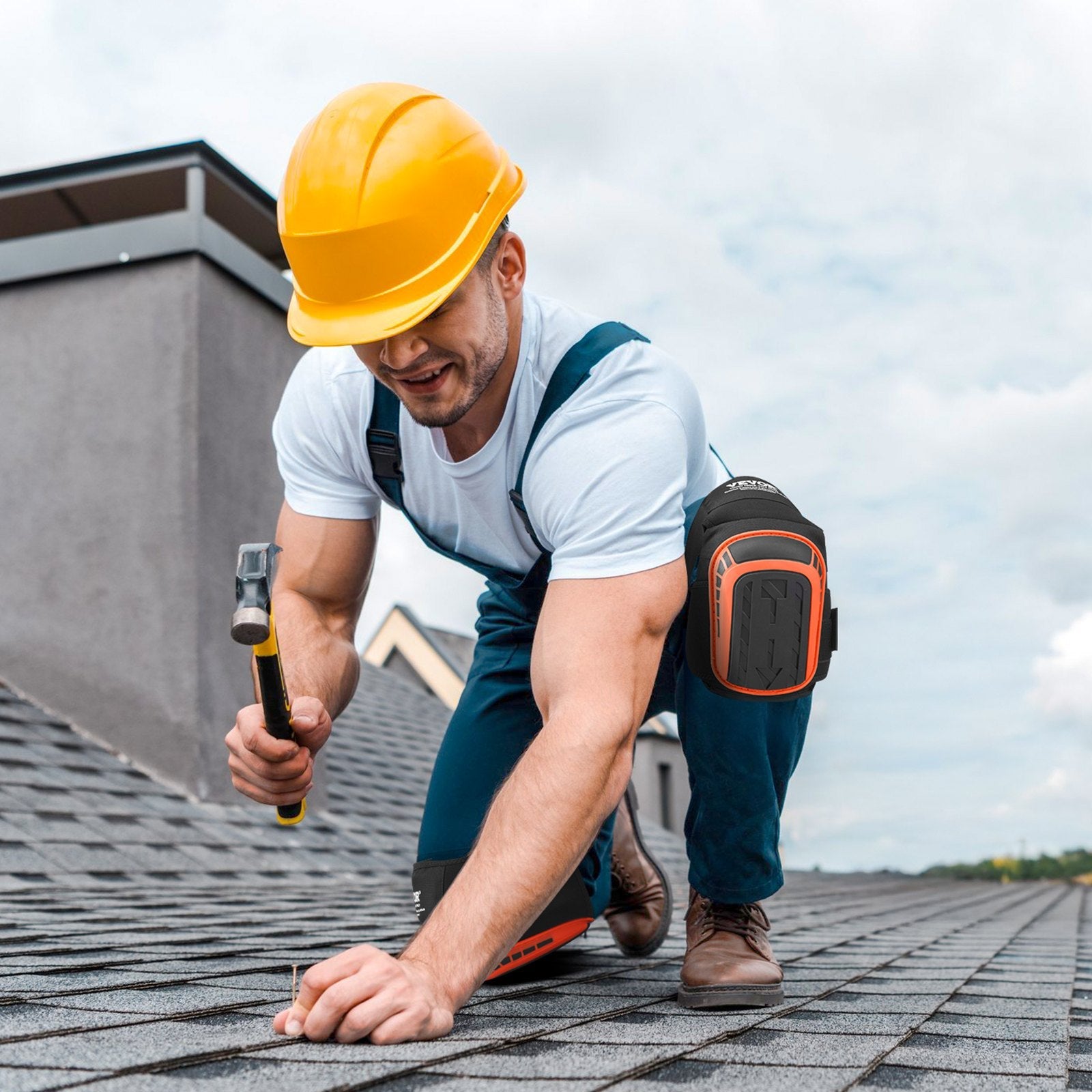 VEVOR Knee Pads for Work Extended Construction Knee Pads Soft Foam Gel Cushion