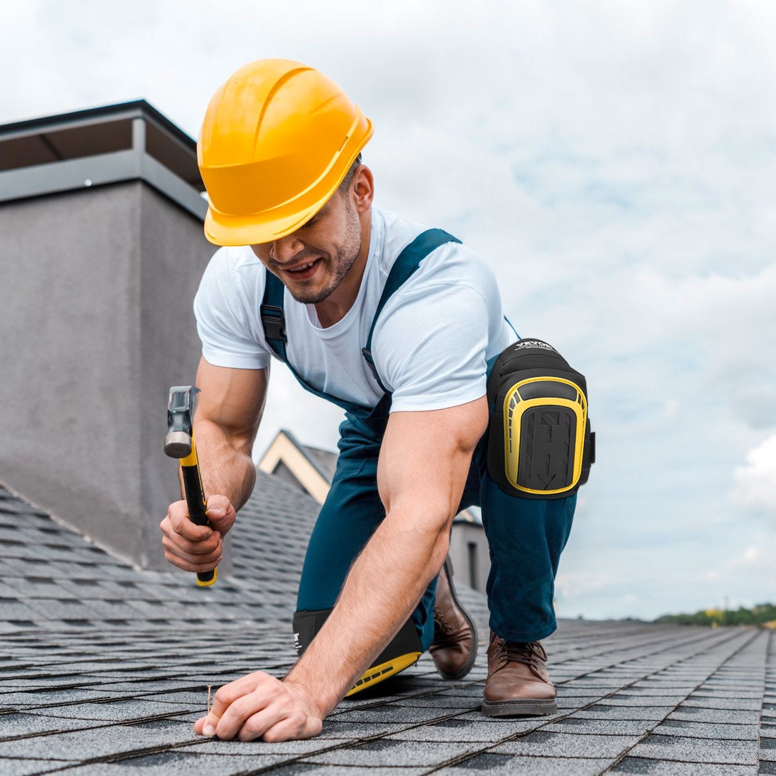 VEVOR Knee Pads for Work Extended Construction Knee Pads Anti-Slip Foam Cushion