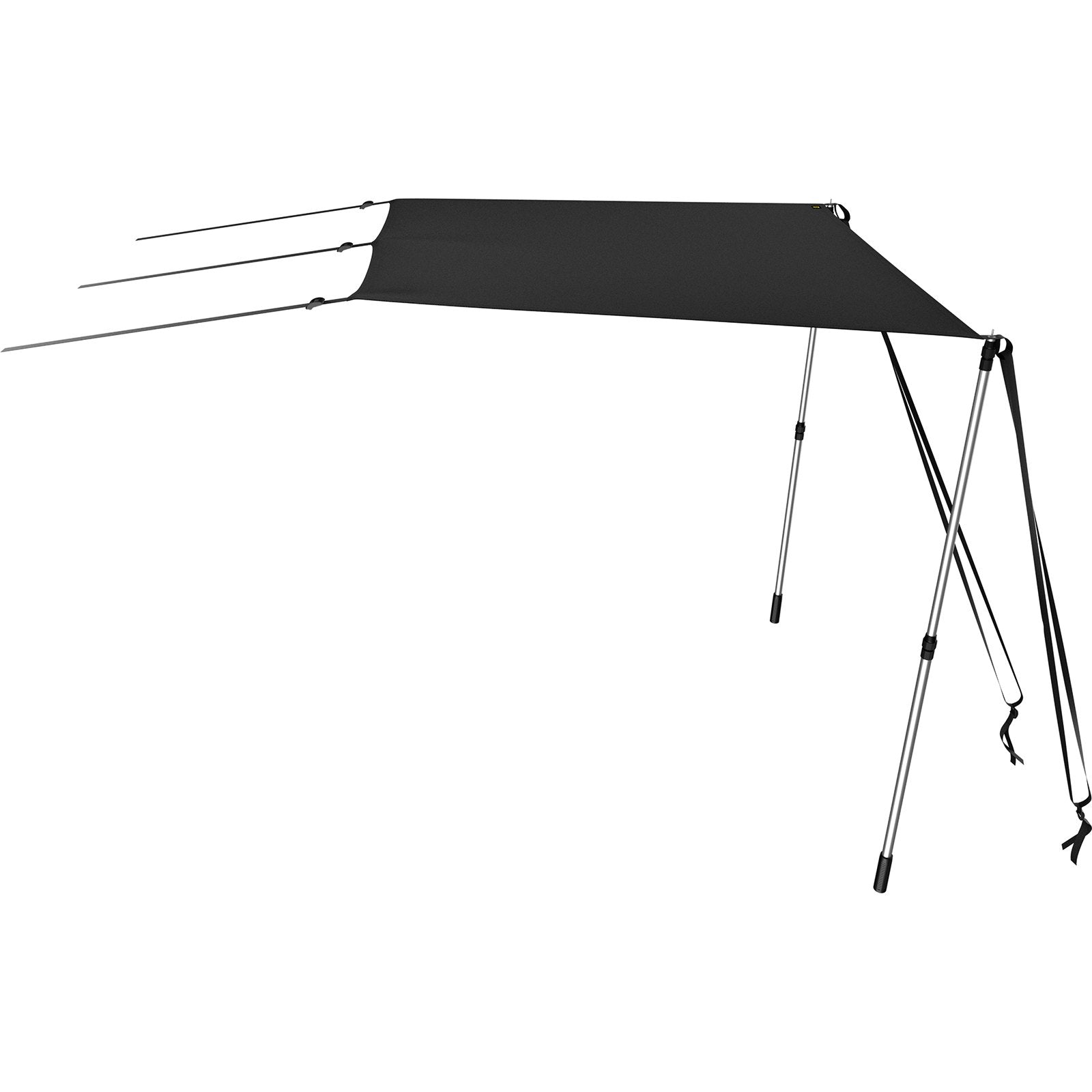 VEVOR T-Top Sun Shade Kit 5' x 5', UV-Proof 600D Polyester T-top Extension Kit with Rustproof Steel Telescopic Poles, Waterproof T-Top Shade Kit, Easy to Assemble for T-Tops ? Bimini Top