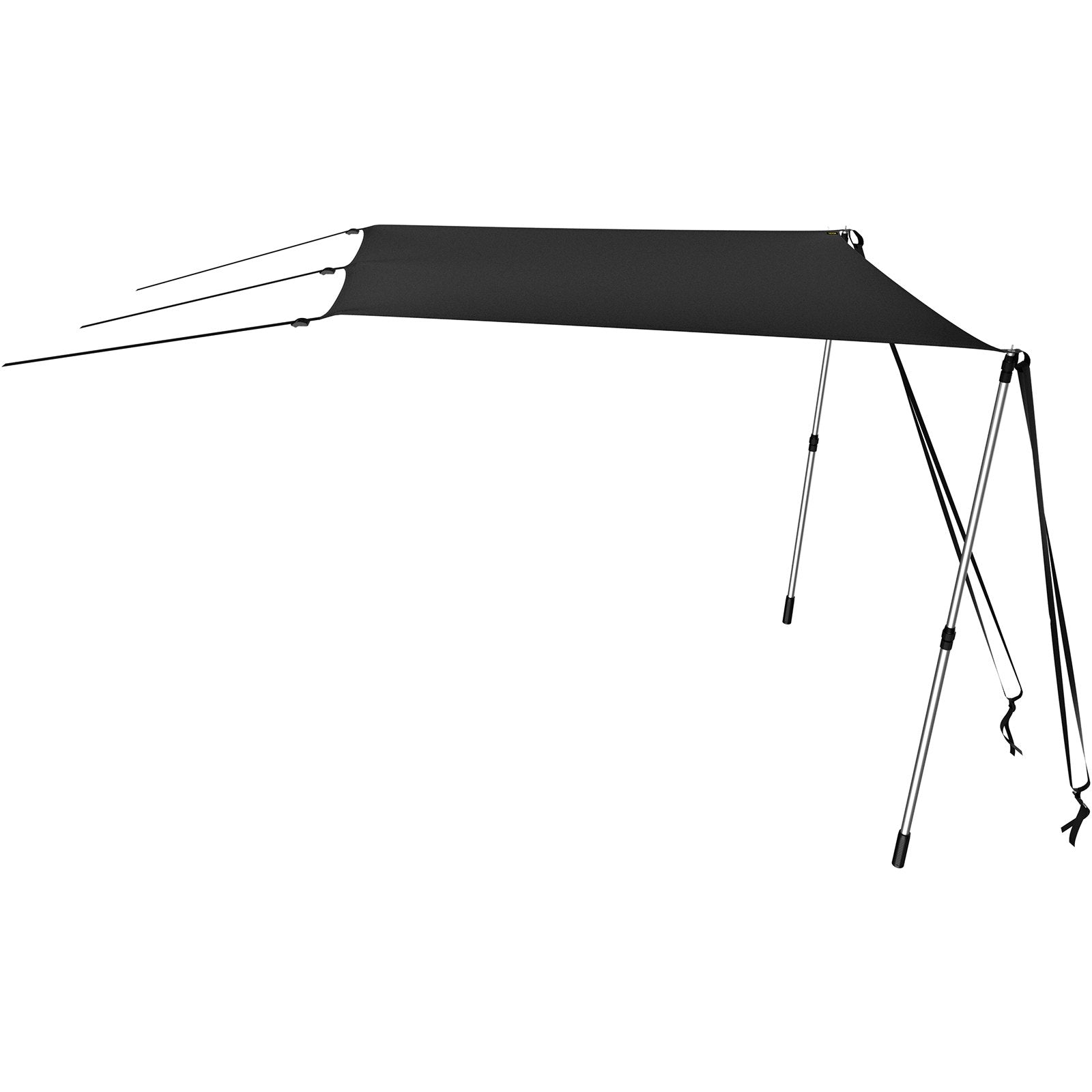 VEVOR T-Top Sun Shade Kit 6' x 5', UV-Proof 600D Polyester T-top Extension Kit with Rustproof Steel Telescopic Poles, Waterproof T-Top Shade Kit, Easy to Assemble for T-Tops ? Bimini Top