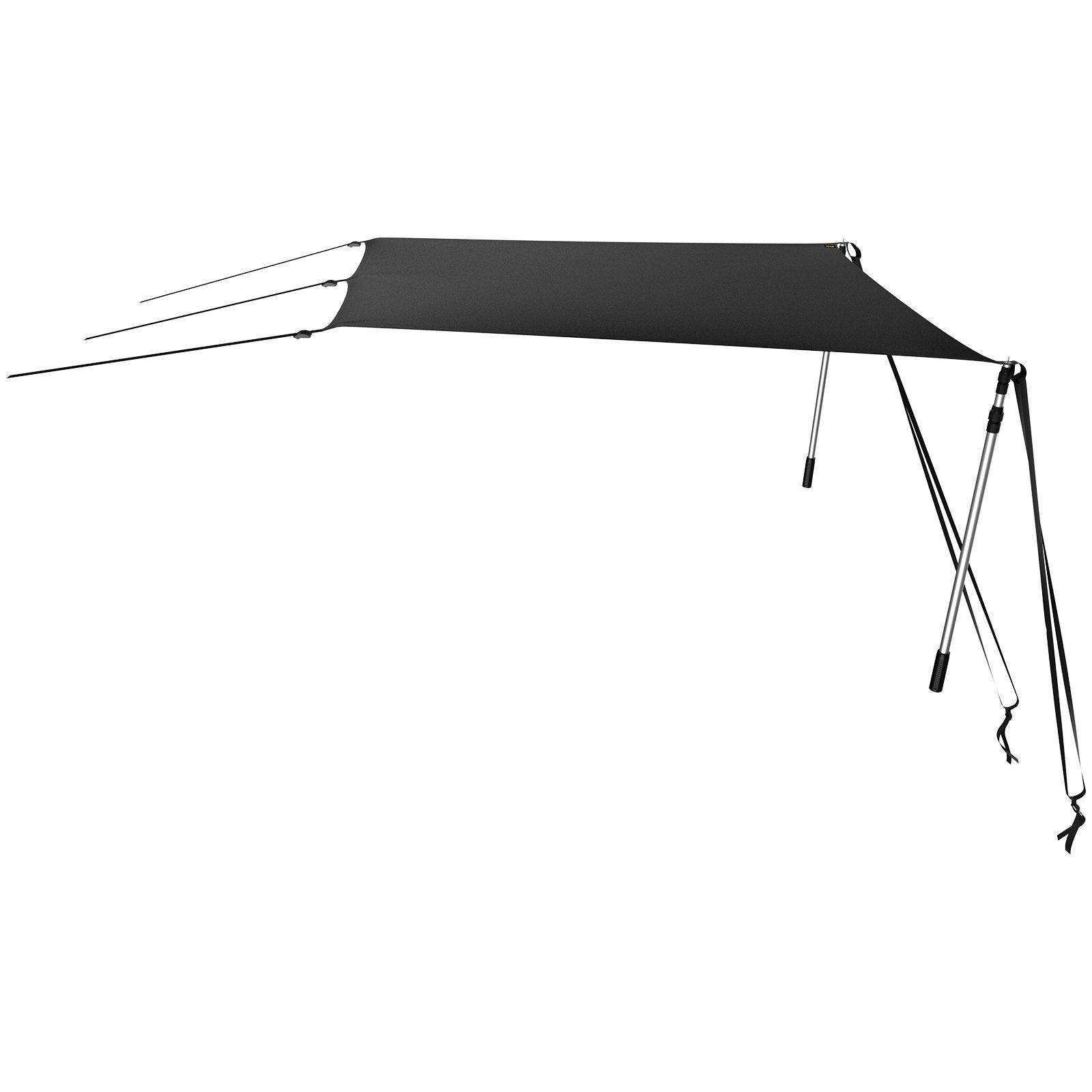 VEVOR T-Top Sun Shade Kit 6' x 5', UV-Proof 600D Polyester T-top Extension Kit with Rustproof Steel Telescopic Poles, Waterproof T-Top Shade Kit, Easy to Assemble for T-Tops ? Bimini Top