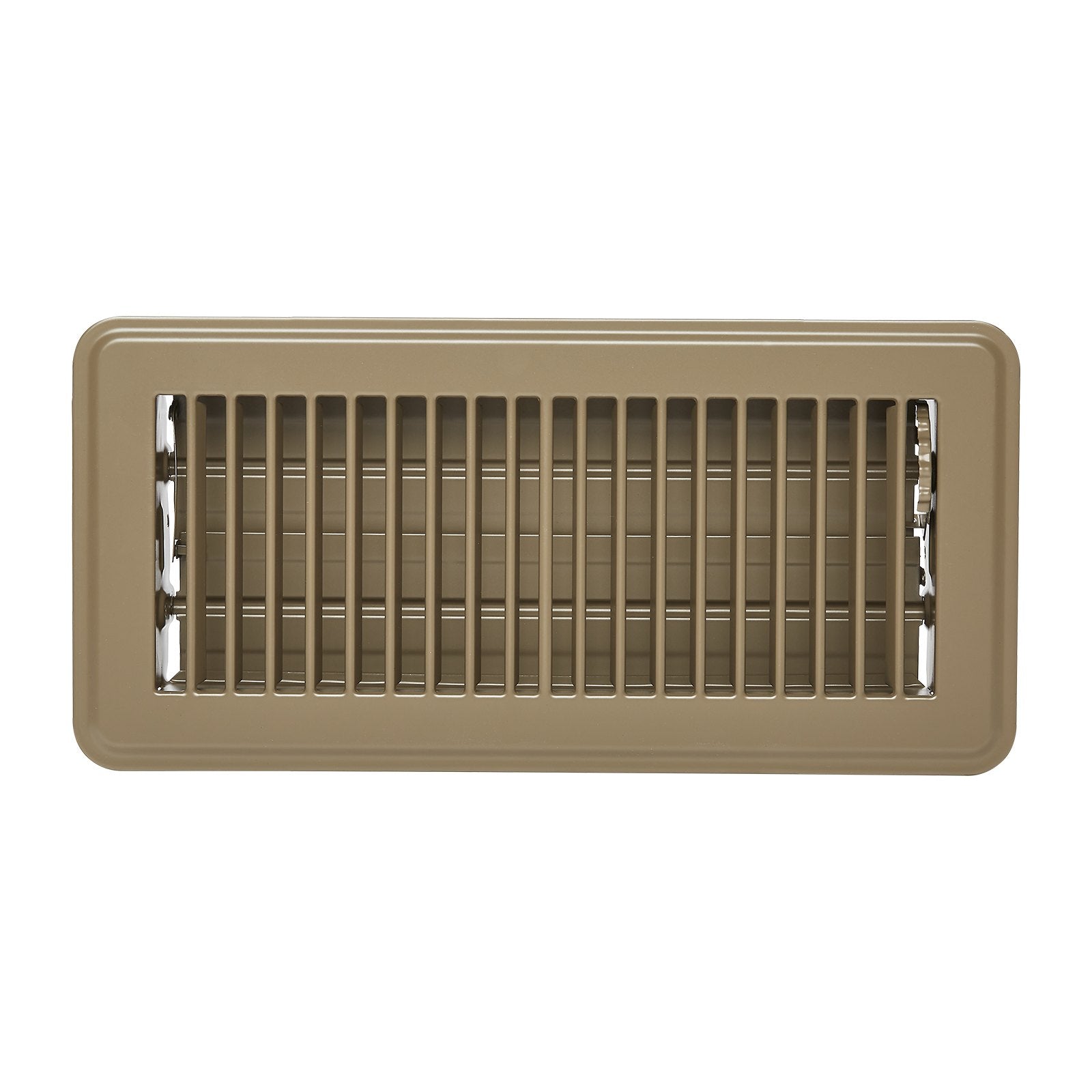VEVOR Floor Registers 4 x 10 Inch 6-Pack Iron Floor Vents for HVAC Vents Brown