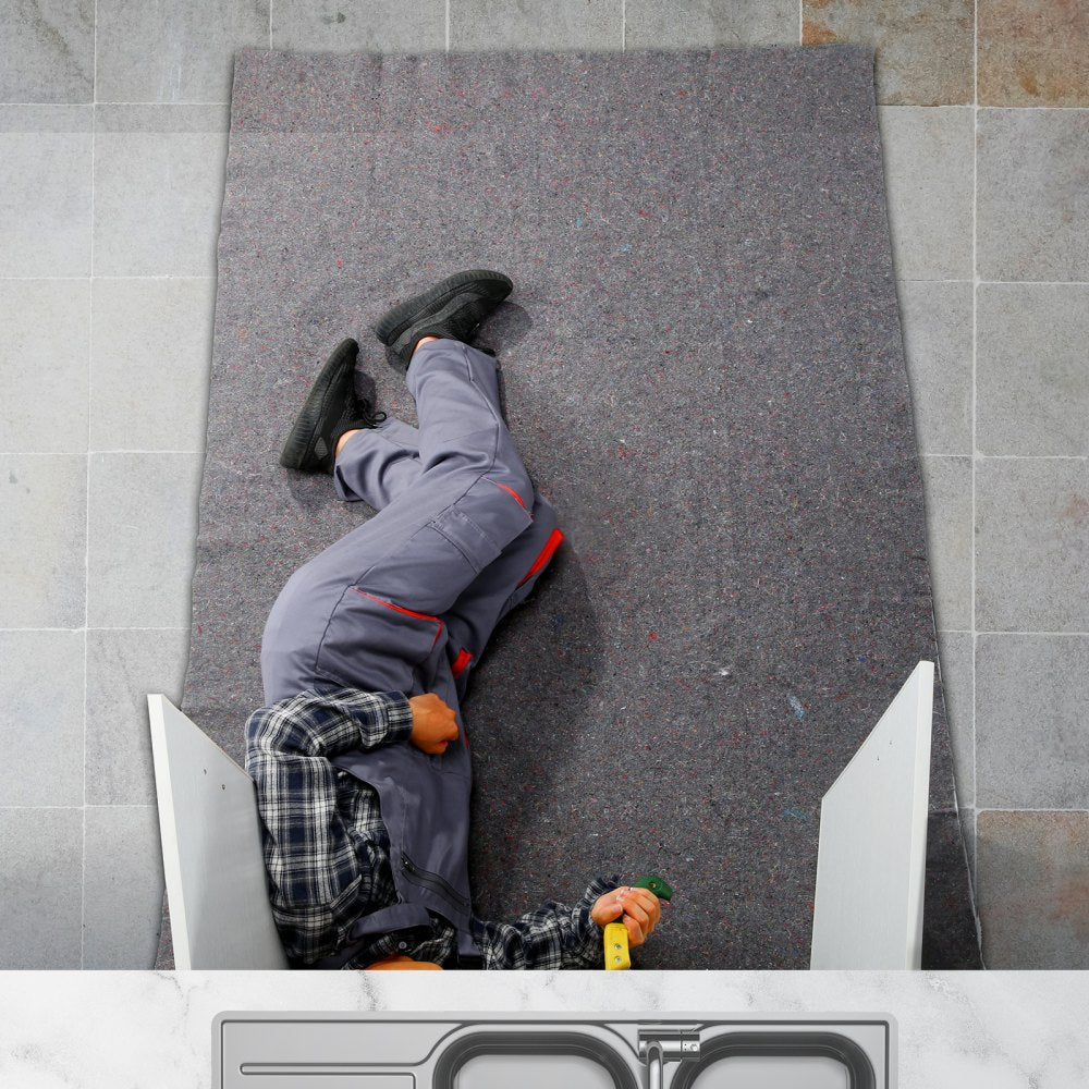 VEVOR Moving Blankets, 72" x 54", 21 lbs/dz Weight, 24 Packs, Professional Recycled Cotton Packing Blanket, Large Heavy Duty Shipping Mover Pads Perfect for Protecting Furniture, Floors, Appliances