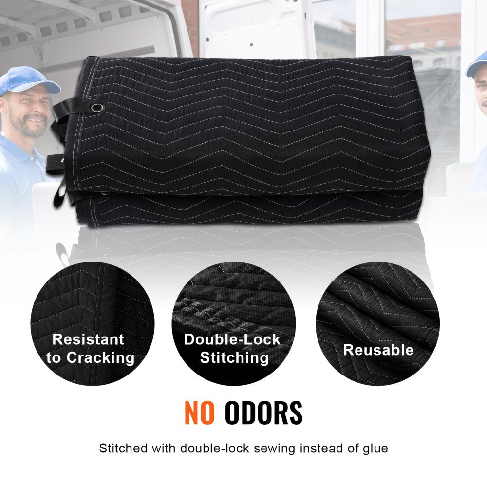 VEVOR Sound Dampening Blanket, 96" x 80", Extra Large Studio Grommeted Soundproof Blanket with Grommets, Light Blocker for Door Acoustic Noise Blocking Blanket Studio Sound Absorption Sheet, Black