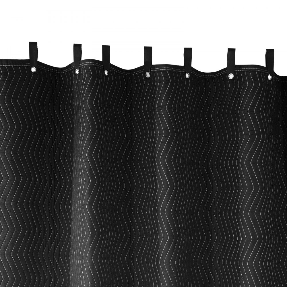 VEVOR Sound Dampening Blanket, 96" x 80", Extra Large Studio Grommeted Soundproof Blanket with Grommets, Light Blocker for Door Acoustic Noise Blocking Blanket Studio Sound Absorption Sheet, Black