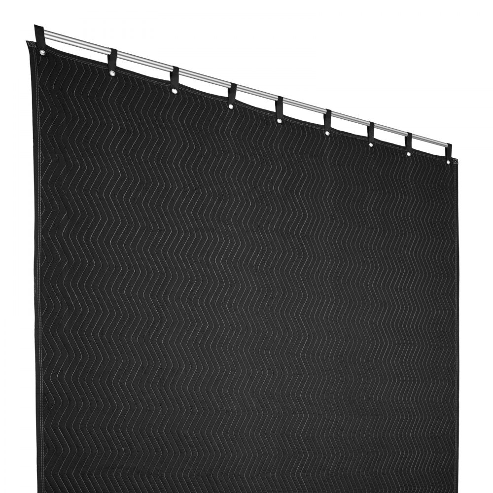 VEVOR Sound Dampening Blanket, 96" x 80", Extra Large Studio Grommeted Soundproof Blanket with Grommets, Light Blocker for Door Acoustic Noise Blocking Blanket Studio Sound Absorption Sheet, Black