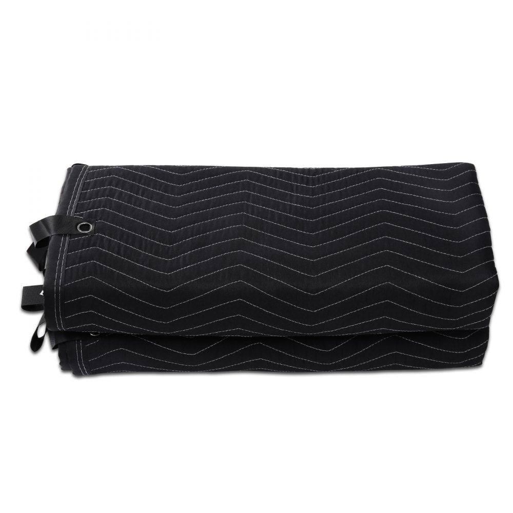 VEVOR Sound Dampening Blanket, 96" x 80", Extra Large Studio Grommeted Soundproof Blanket with Grommets, Light Blocker for Door Acoustic Noise Blocking Blanket Studio Sound Absorption Sheet, Black