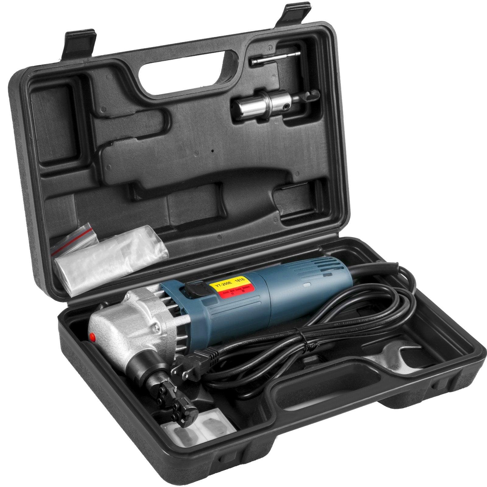 VEVOR Sheet Metal Nibbler 380W, Electric Metal Nibbler 1800RPM High Speed Rotor 0.07in/1.8mm, Metal Nibbler Cutter w Replaced Blades Storage Case for Cutting Stainless Steel, Aluminium, Plastic