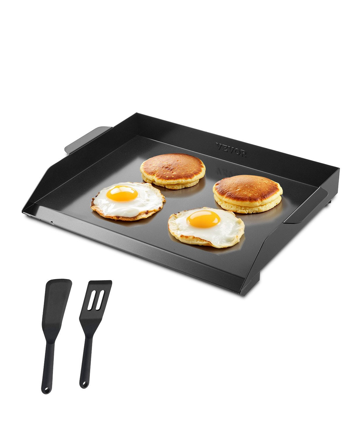 VEVOR 22x16 in Flat Top Griddle Carbon Steel Universal BBQ Grill Pan Cookware